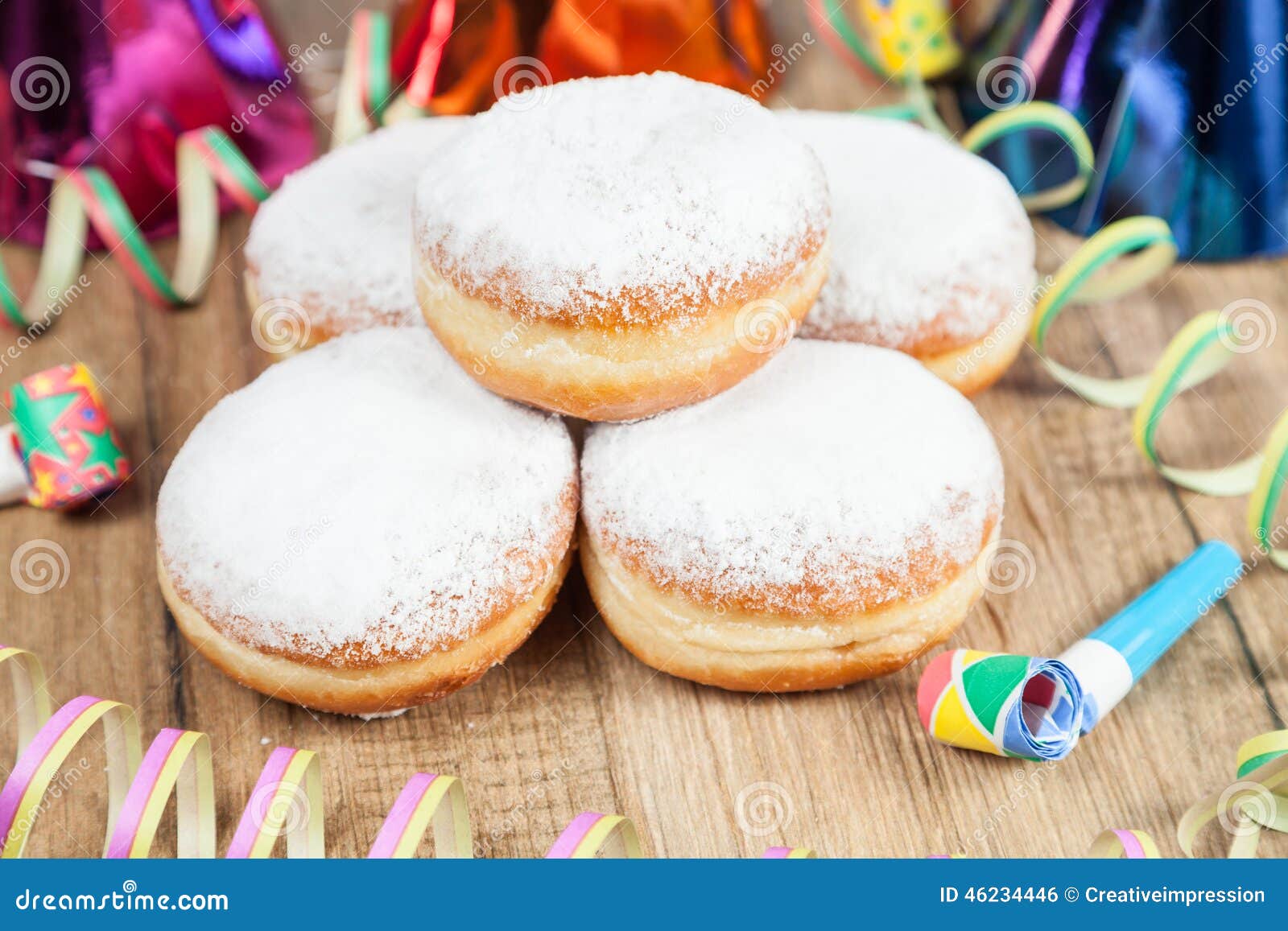 Donuts (berlin Pancake) for Carnival Stock Photo Image of biscuits