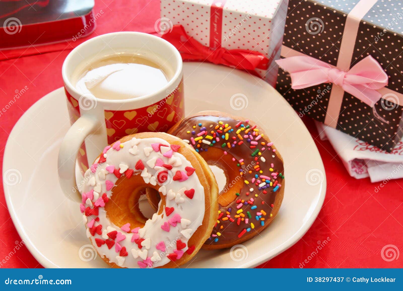 Donuts and coffee stock image. Image of donuts, sugar 38297437