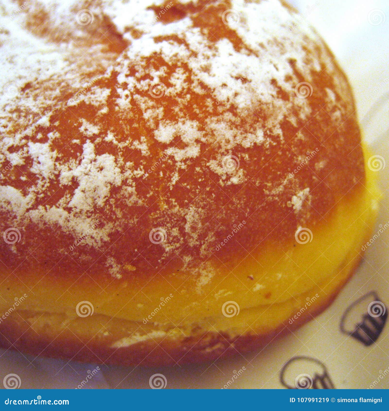 Donuts with powder sugar stock image. Image of breakfast 107991219