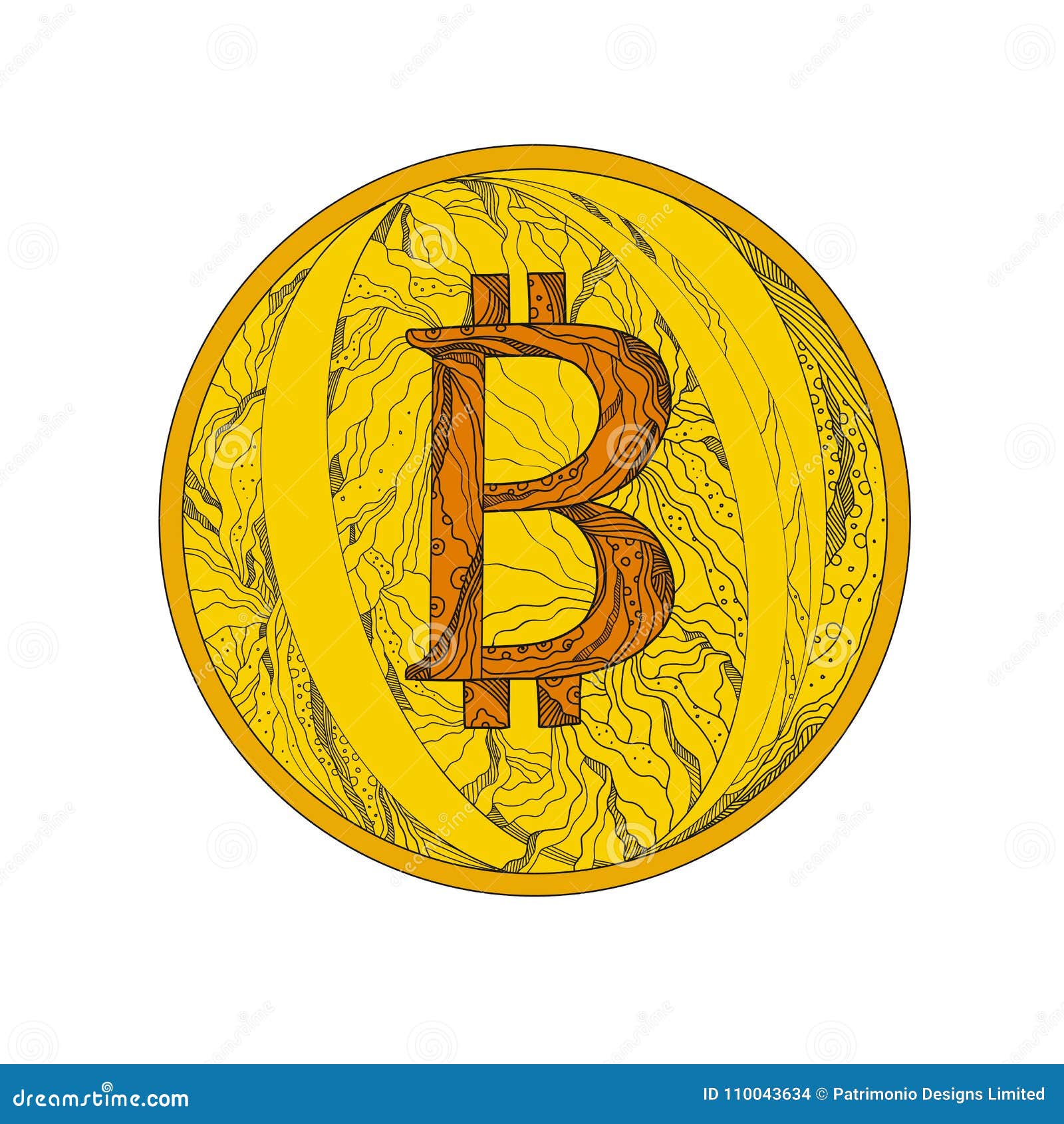 Bitcoin Doodle Art stock vector. Illustration of organic ...