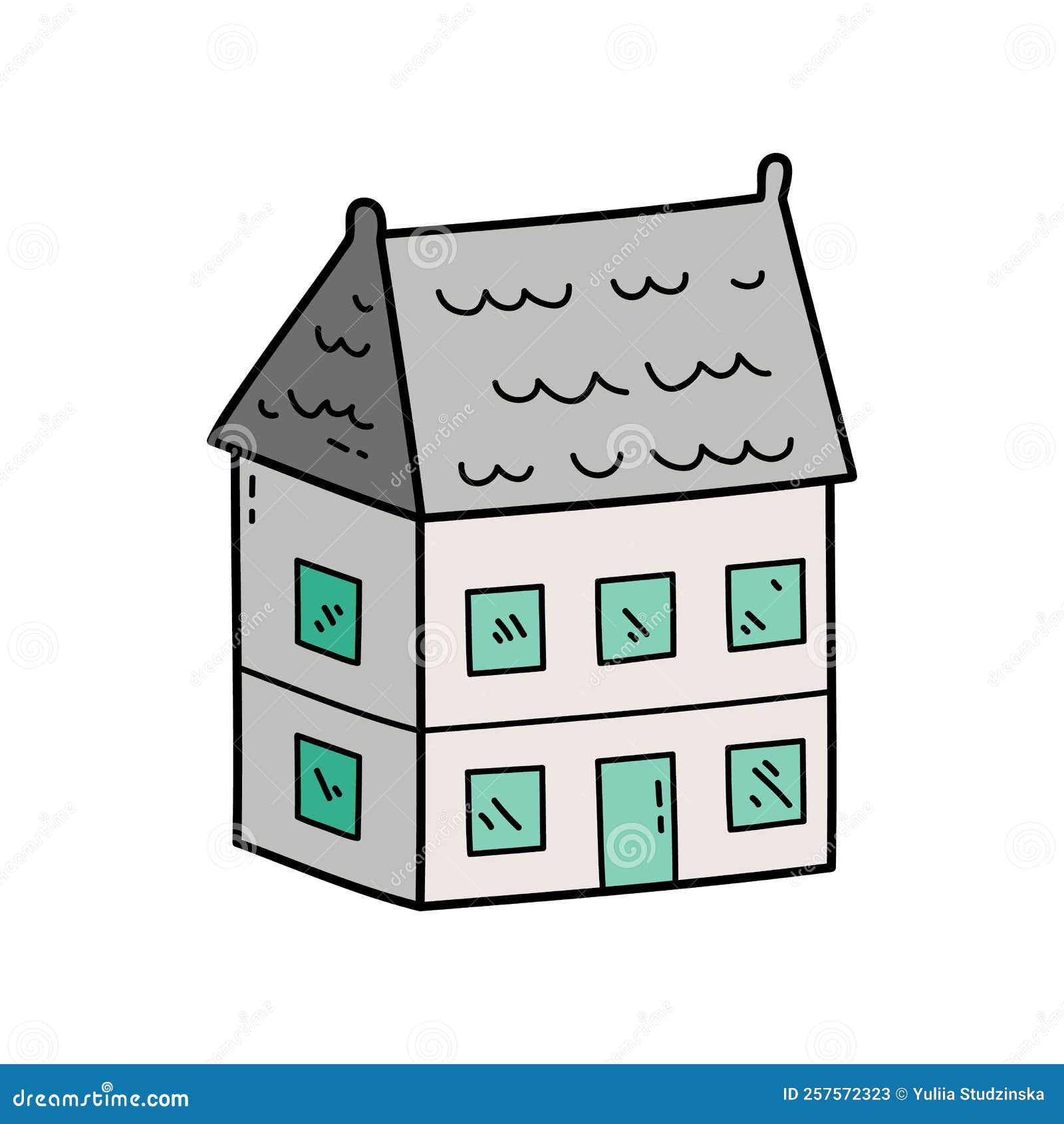 Doodle baby doll house stock vector. Illustration of drawn 257572323