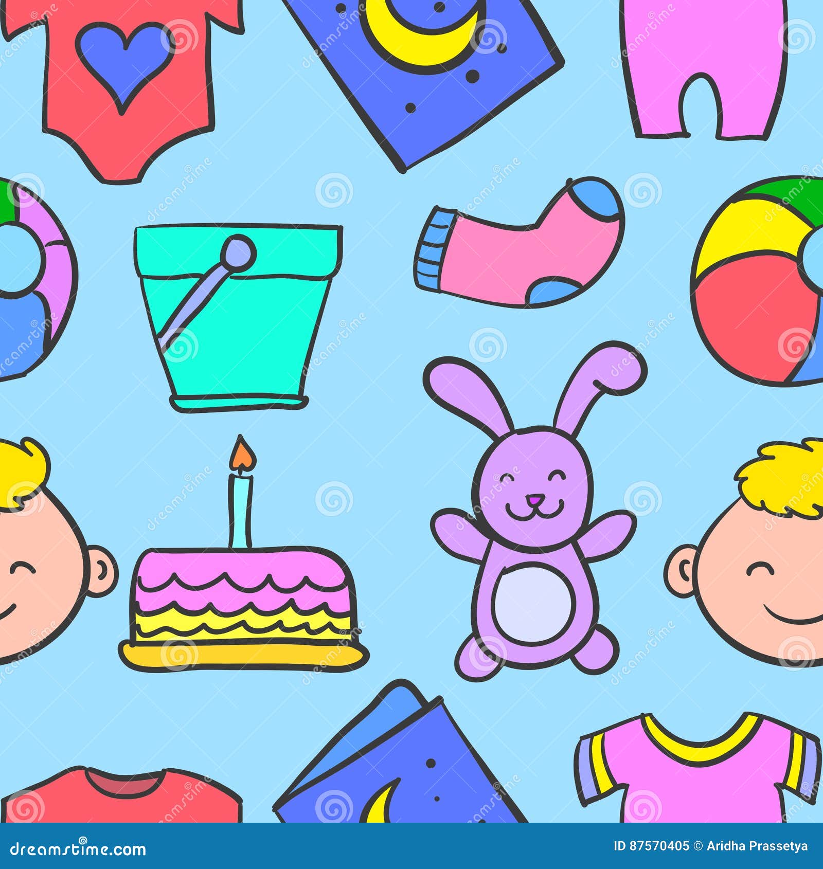 Doodle of Baby Vector Art Illustration Stock Vector Illustration of