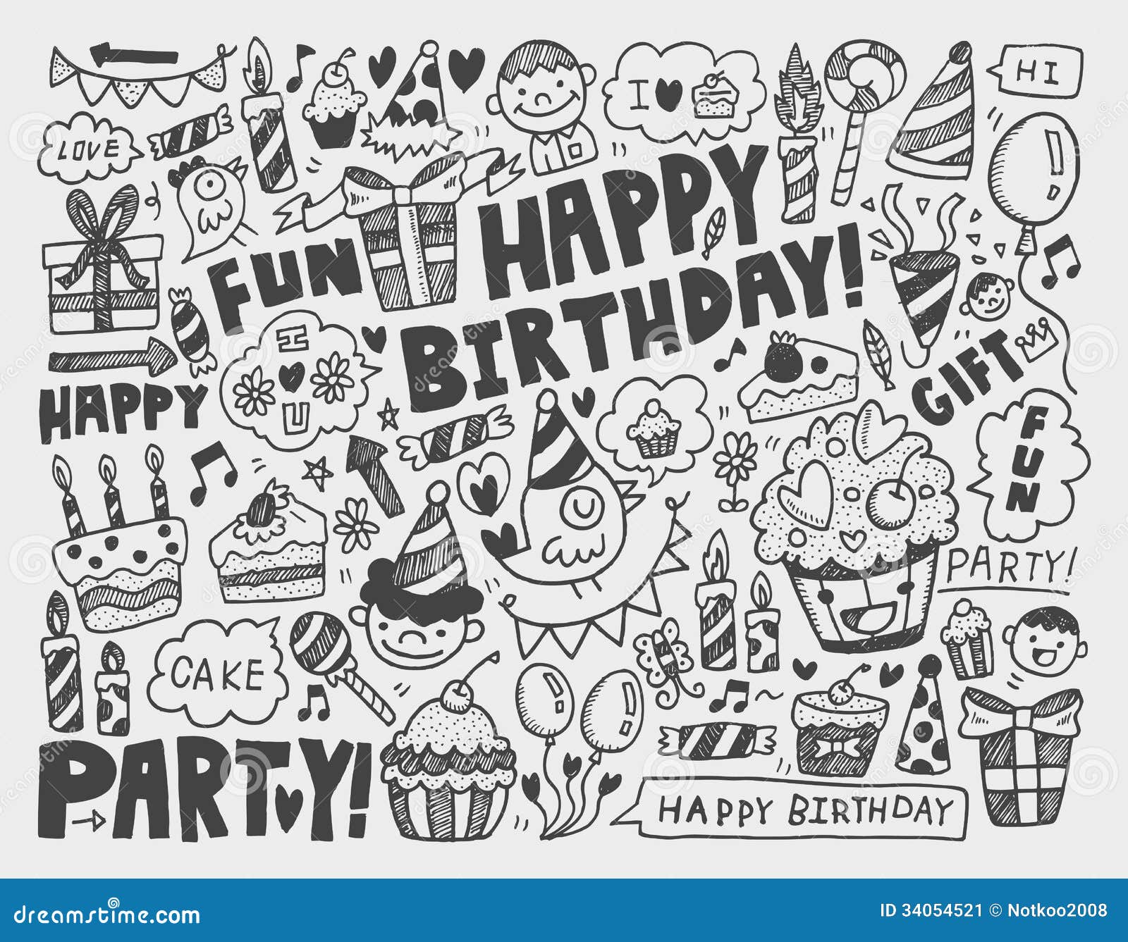 tumblr easy to read themes Doodle Party Stock 34054521 Background Image Birthday  Image: