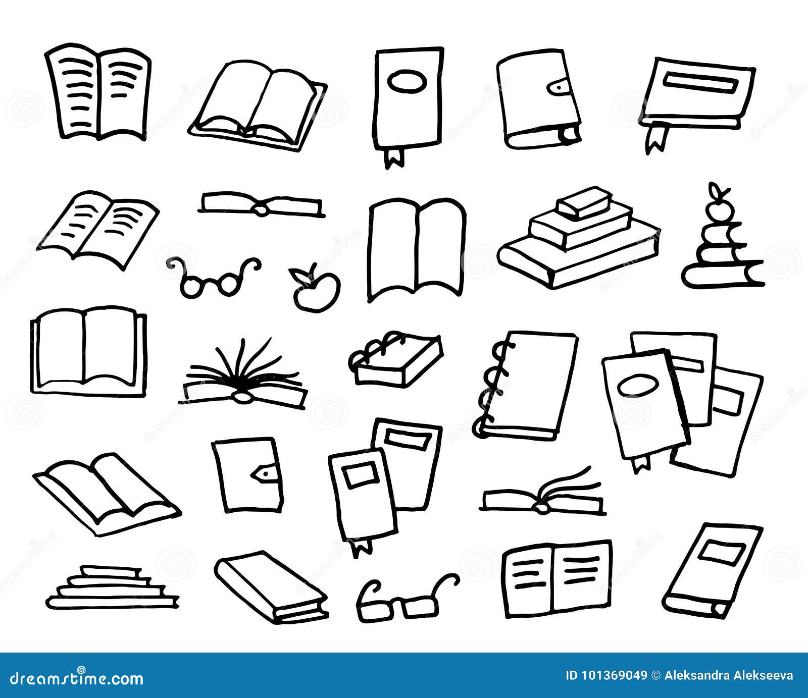 Doodle Book Collection, Vector Illustration Stock Vector Illustration