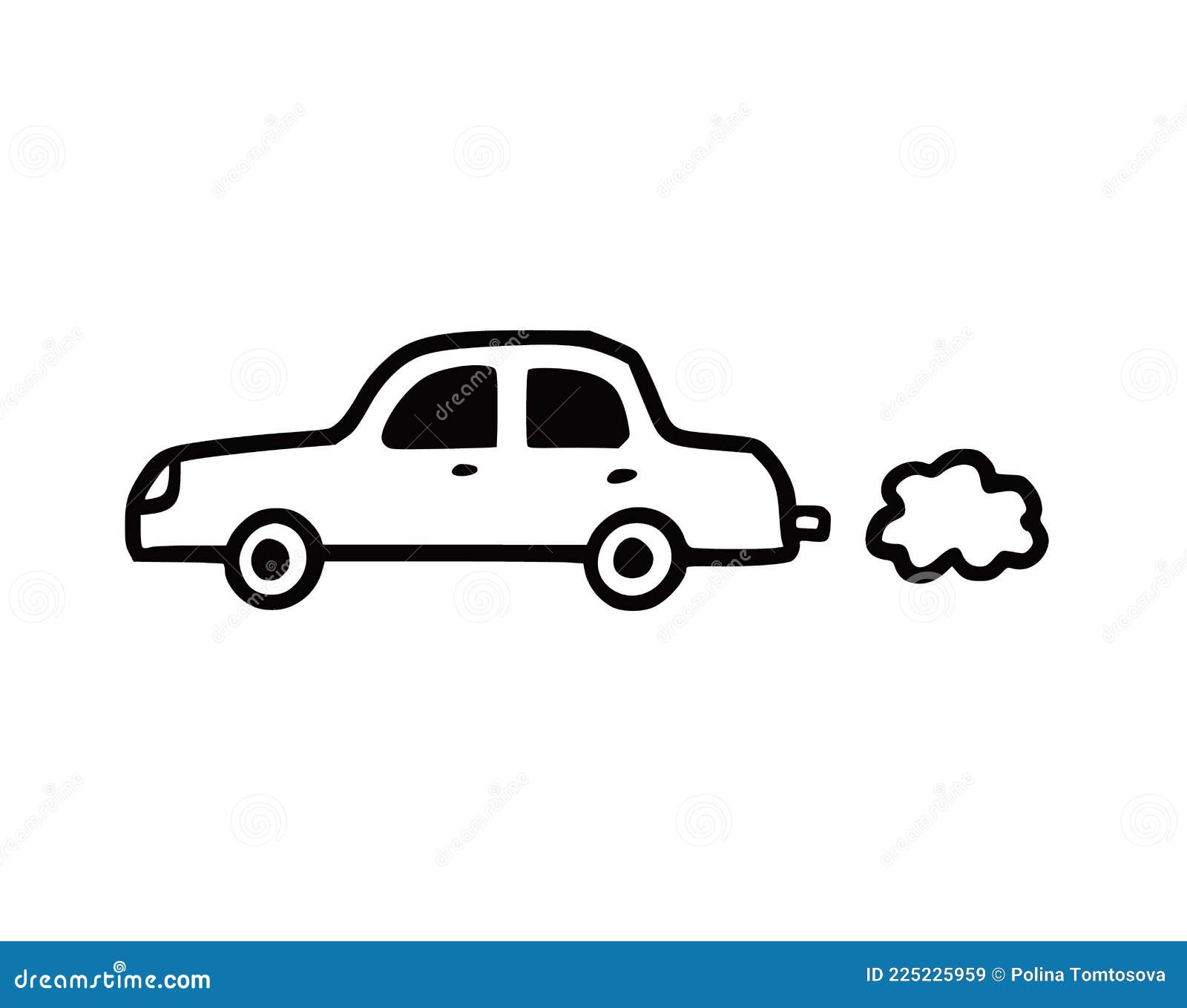 Doodle Car. Funny Sketch Scribble Stock Vector - Illustration of ...