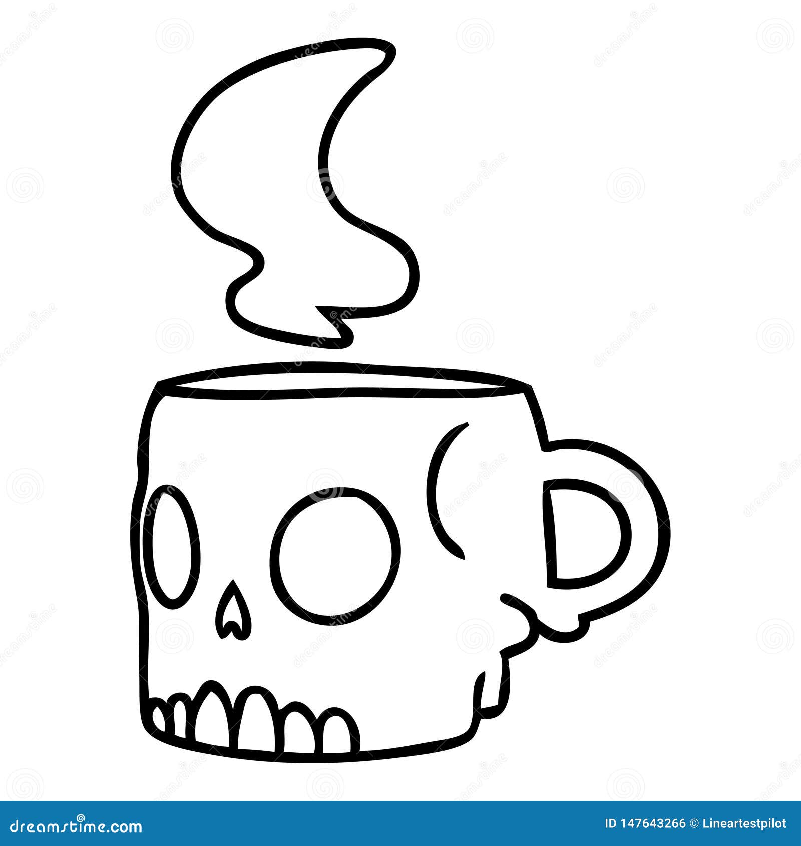 Doodle De Dibujo De Línea De Un Calavera Ilustración del Vector - Ilustración de acortar, taza: 147643266 Doodle De Dibujo De Línea De Un Calavera Ilustración del Vector - Ilustración de acortar, taza: 147643266