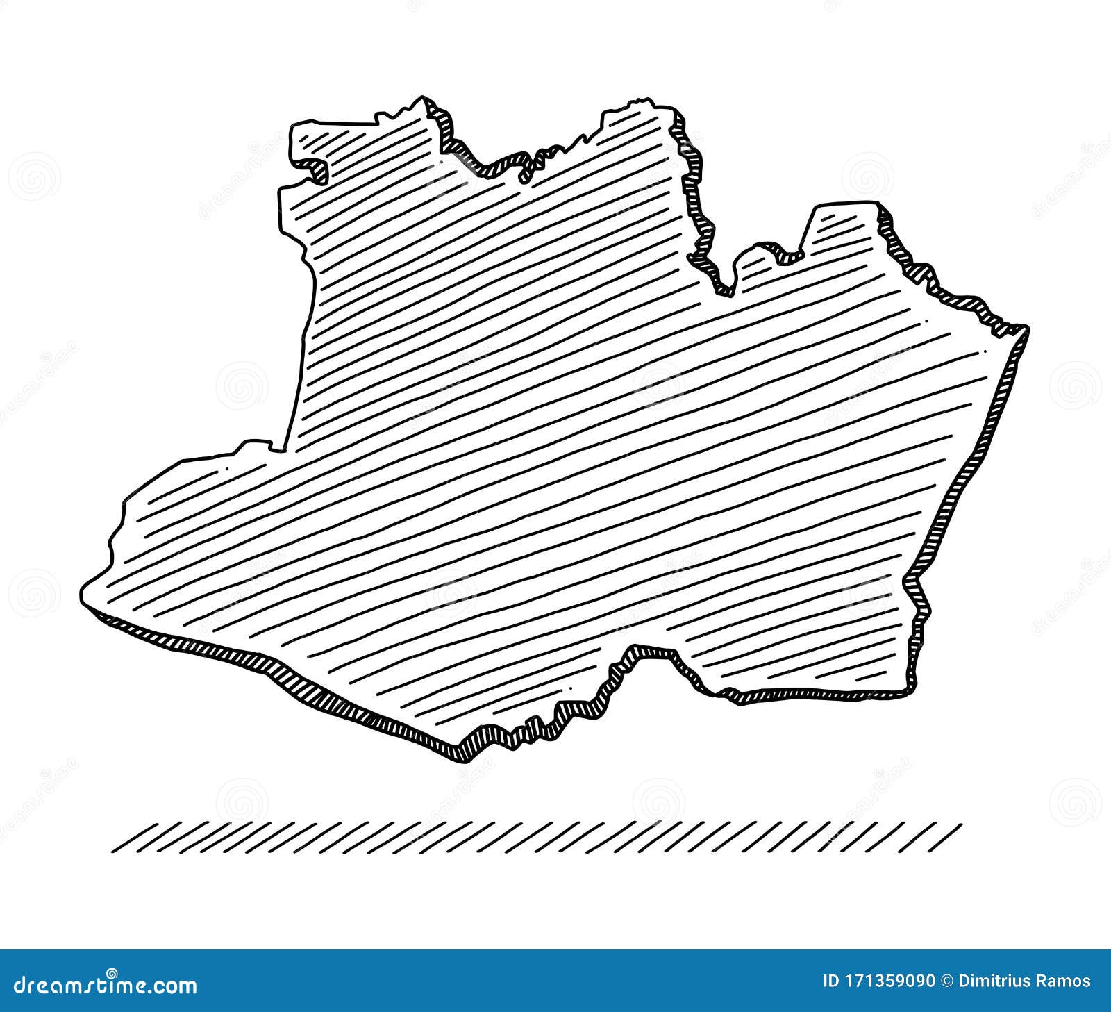 Doodle De Un Estado Brasileño En La Región Norte Ilustración del Vector -  Ilustración de direcciones, comando: 171359090
