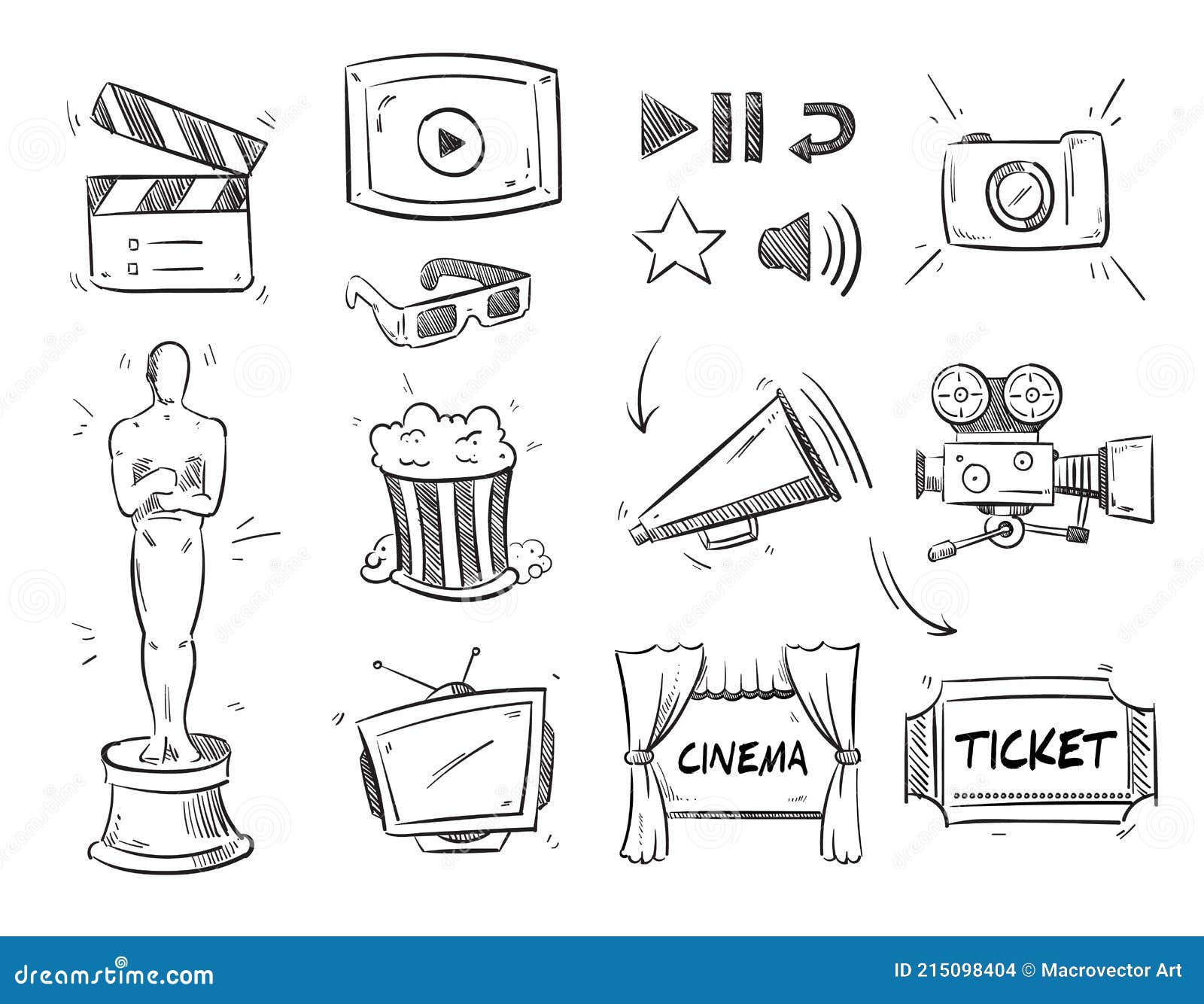 Doodle Entretenimientos Cinematografía Película Películas De Cine Iconos De  Cine Ilustración del Vector - Ilustración de cine, mano: 215098404