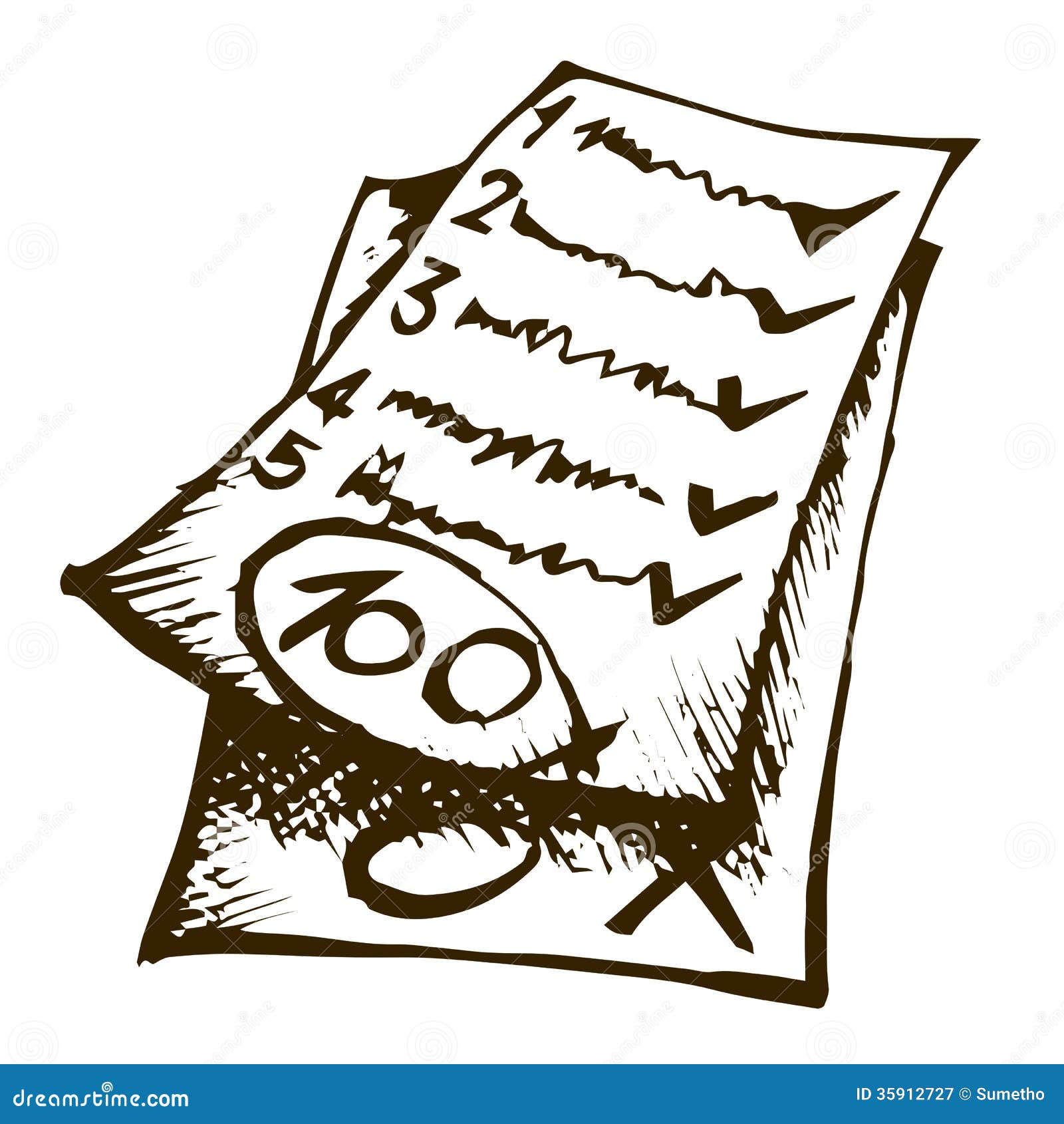 Doodle Examination papers stock illustration. Illustration of abstract 35912727