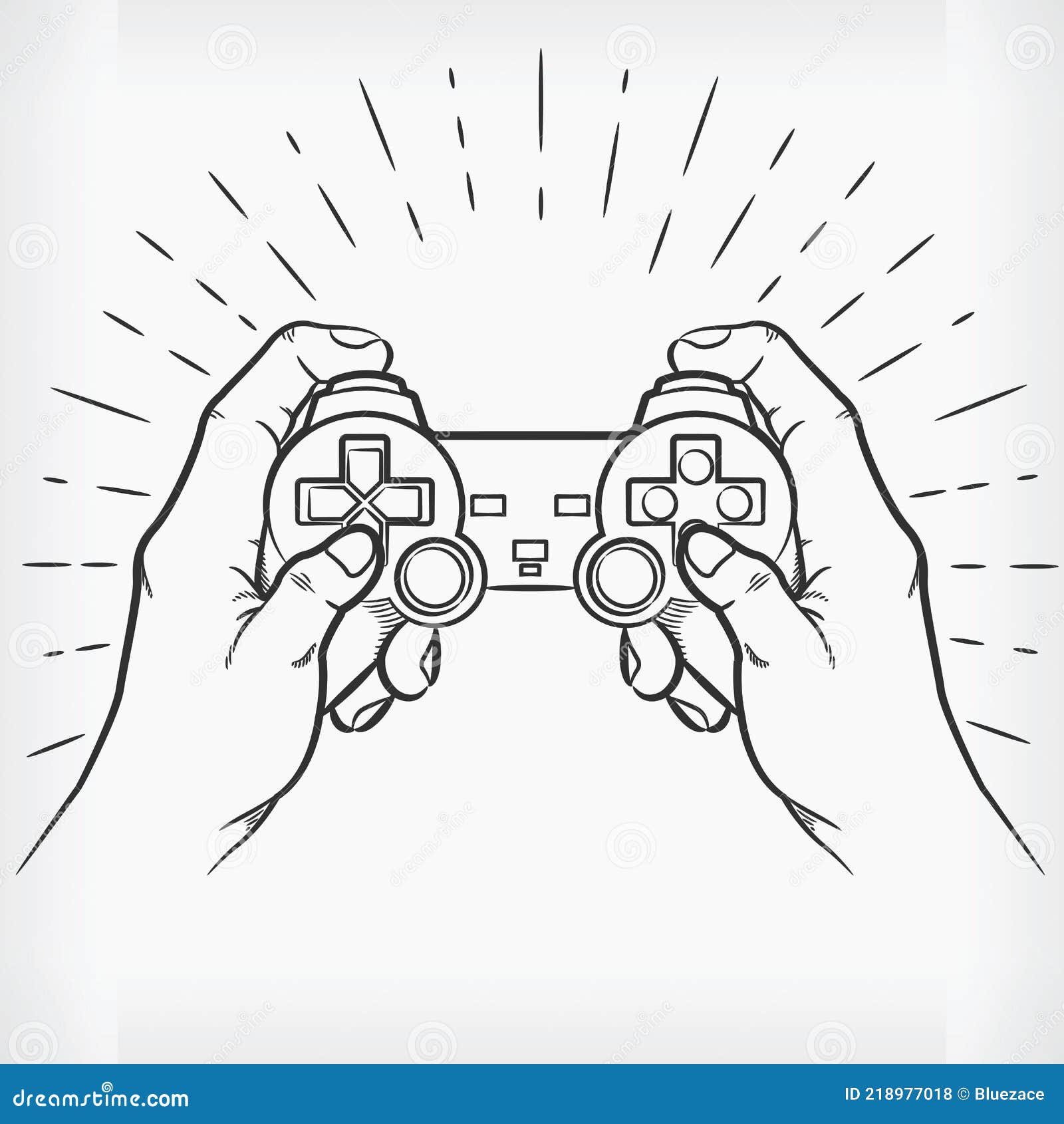 Game Doodles. Hand Drawing of Game Stock Vector - Illustration of