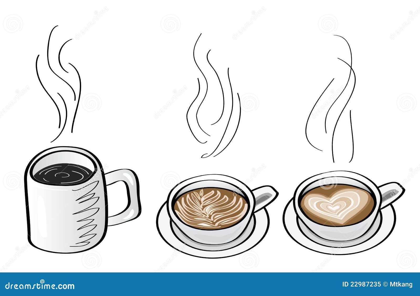 Doodle Illustrations Of Coffee Drink Stock Illustration