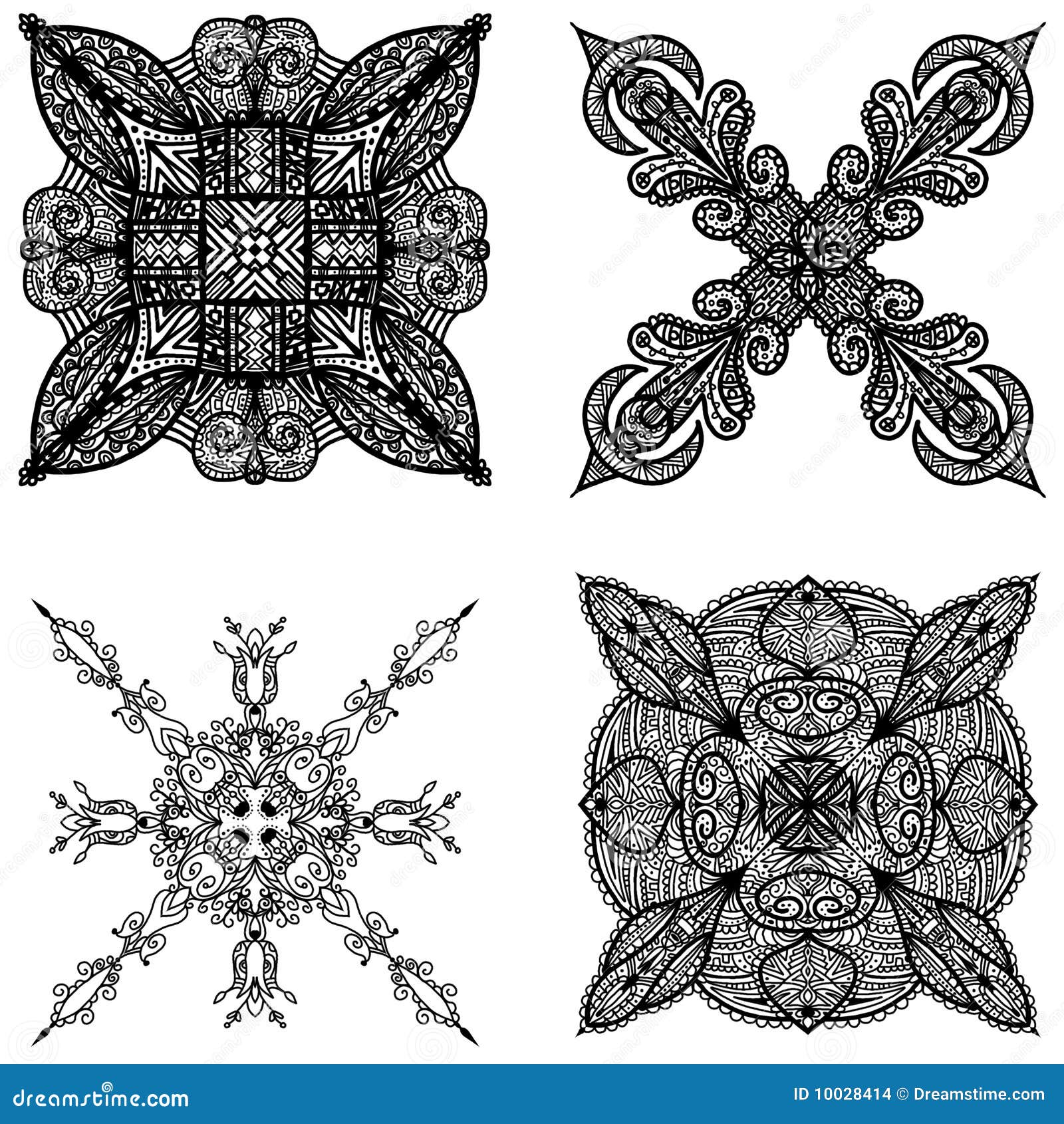 Doodle Ornaments stock illustration. Illustration of ornamental 10028414
