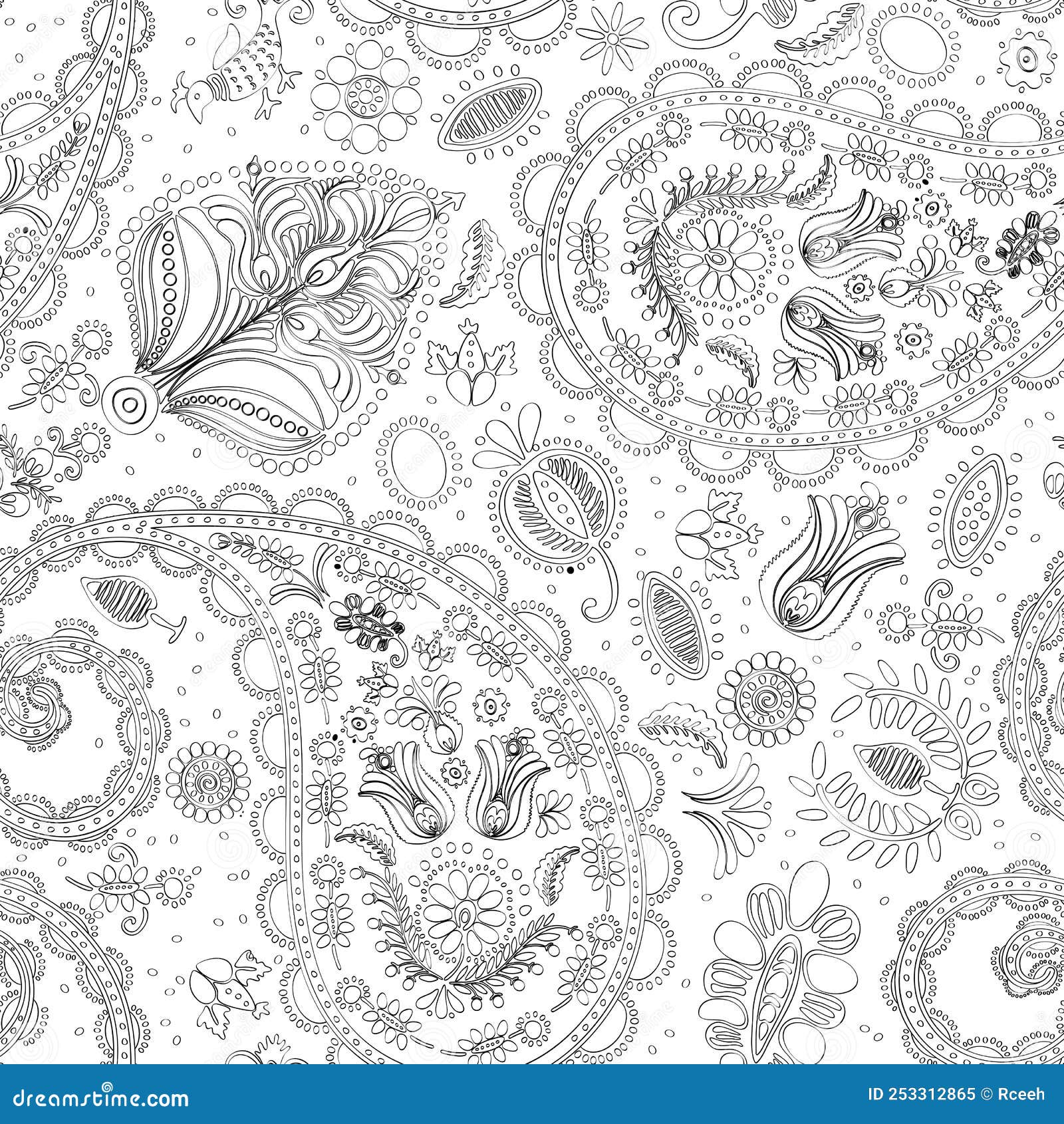 Doodle paisley pattern 2 stock vector. Illustration of intricate ...