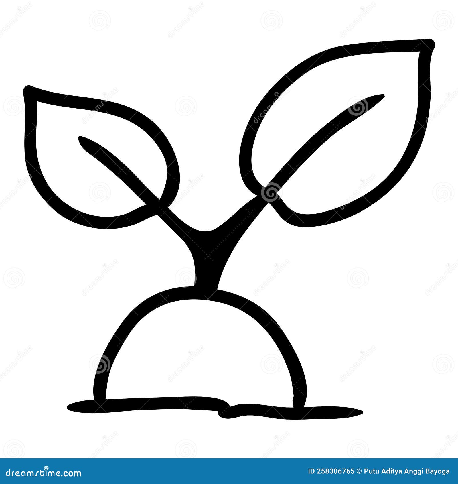 Doodle plant stock vector. Illustration of doodle, plant 258306765