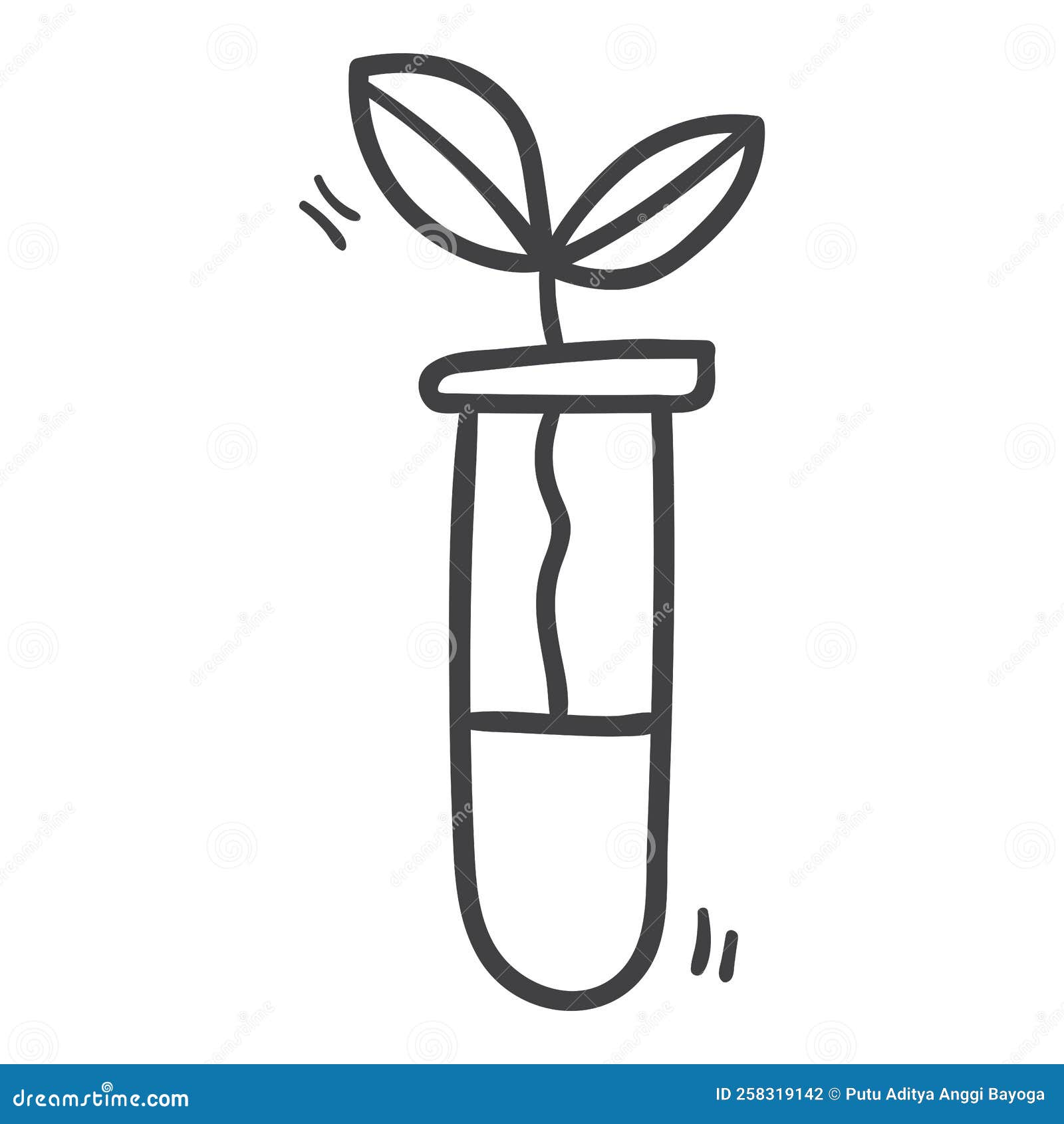 Doodle plant grow formula stock vector. Illustration of design 258319142