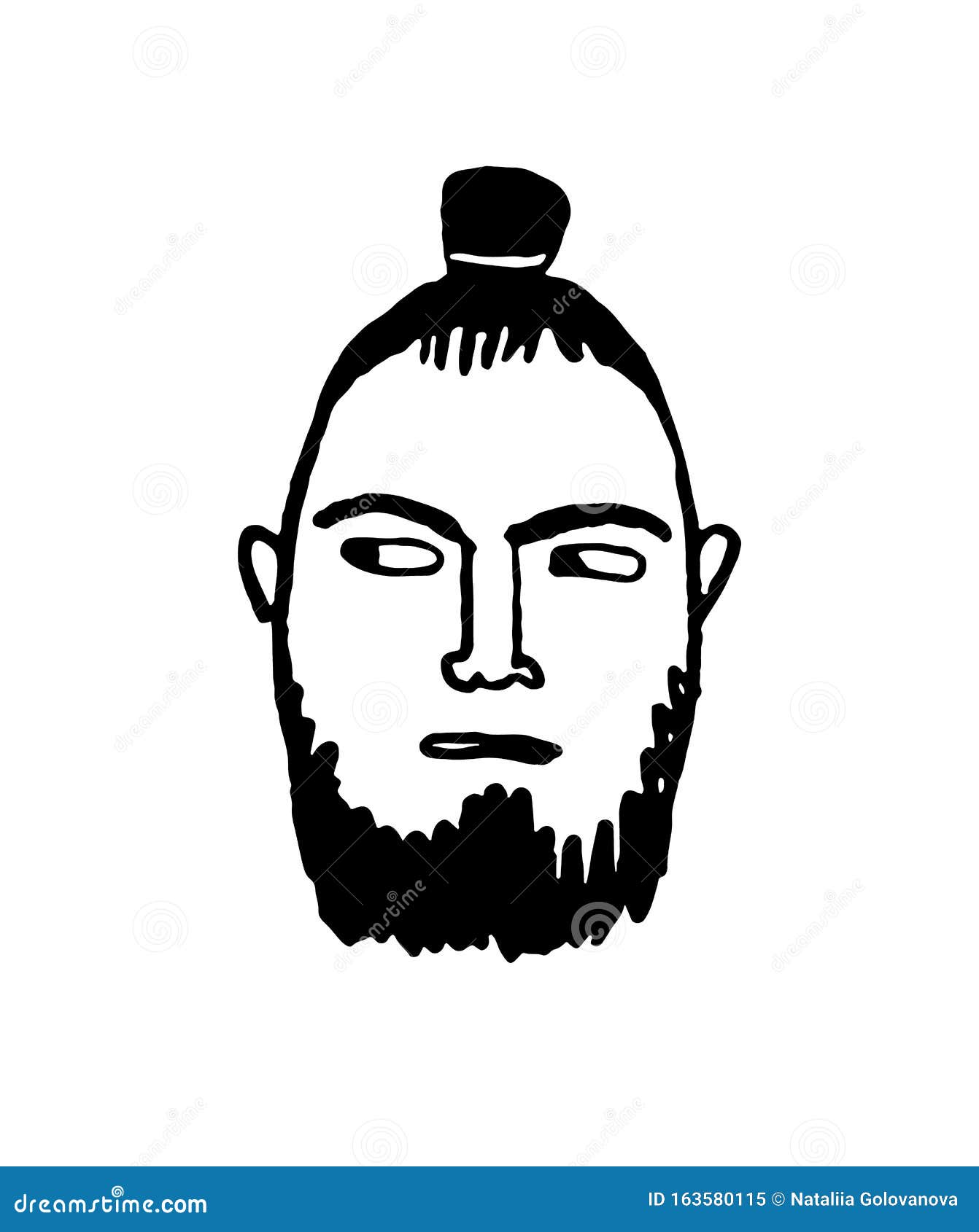 Doodle Sketch of Man with Samurai Hairstyle. Stock Vector - Illustration of person, hipster: 163580115 Doodle Sketch of Man with Samurai Hairstyle. Stock Vector - Illustration of person, hipster: 163580115
