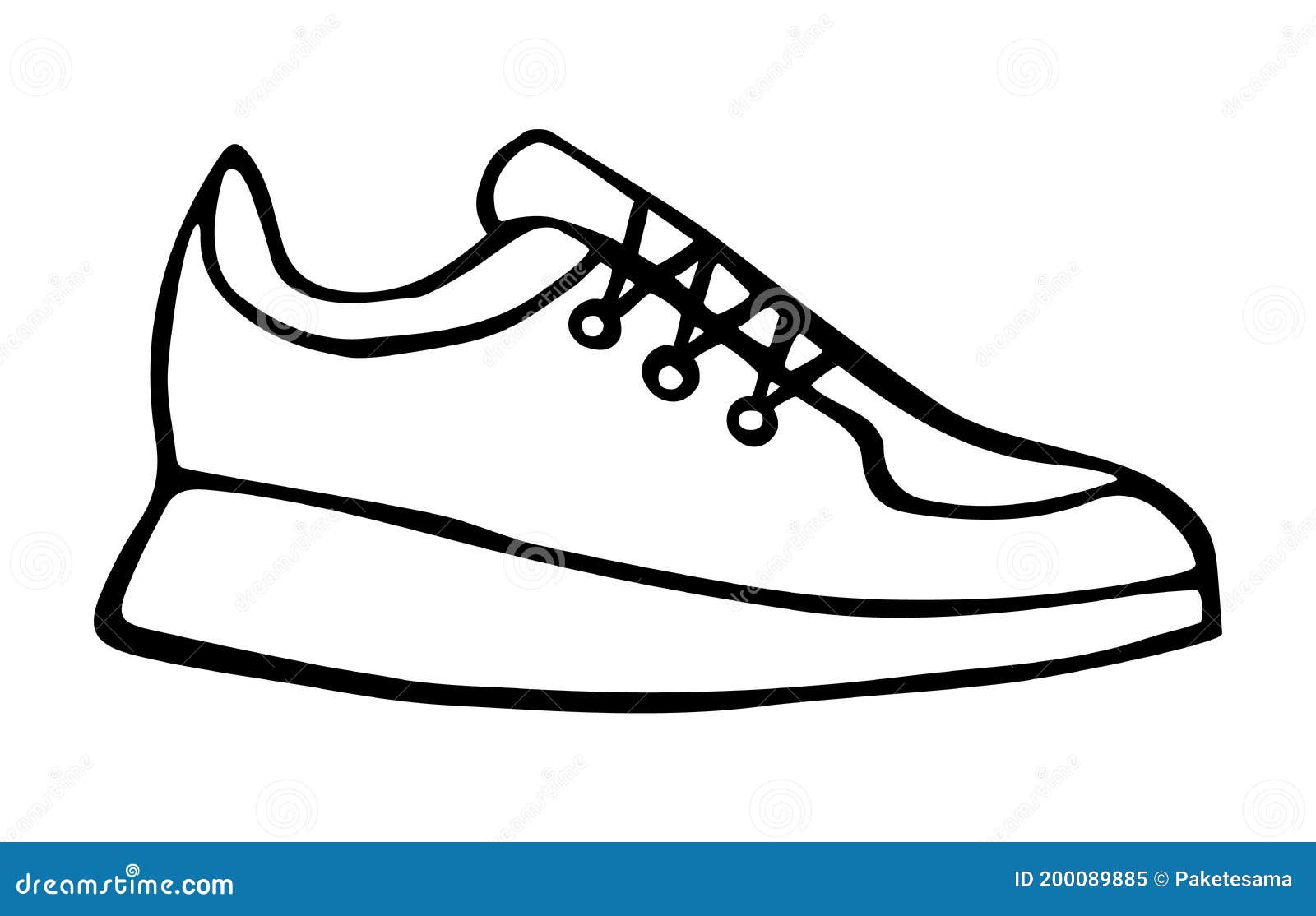 Doodle Running Shoe, SVG, PNG, PSD, Outline, Personal And Comercial Use ...