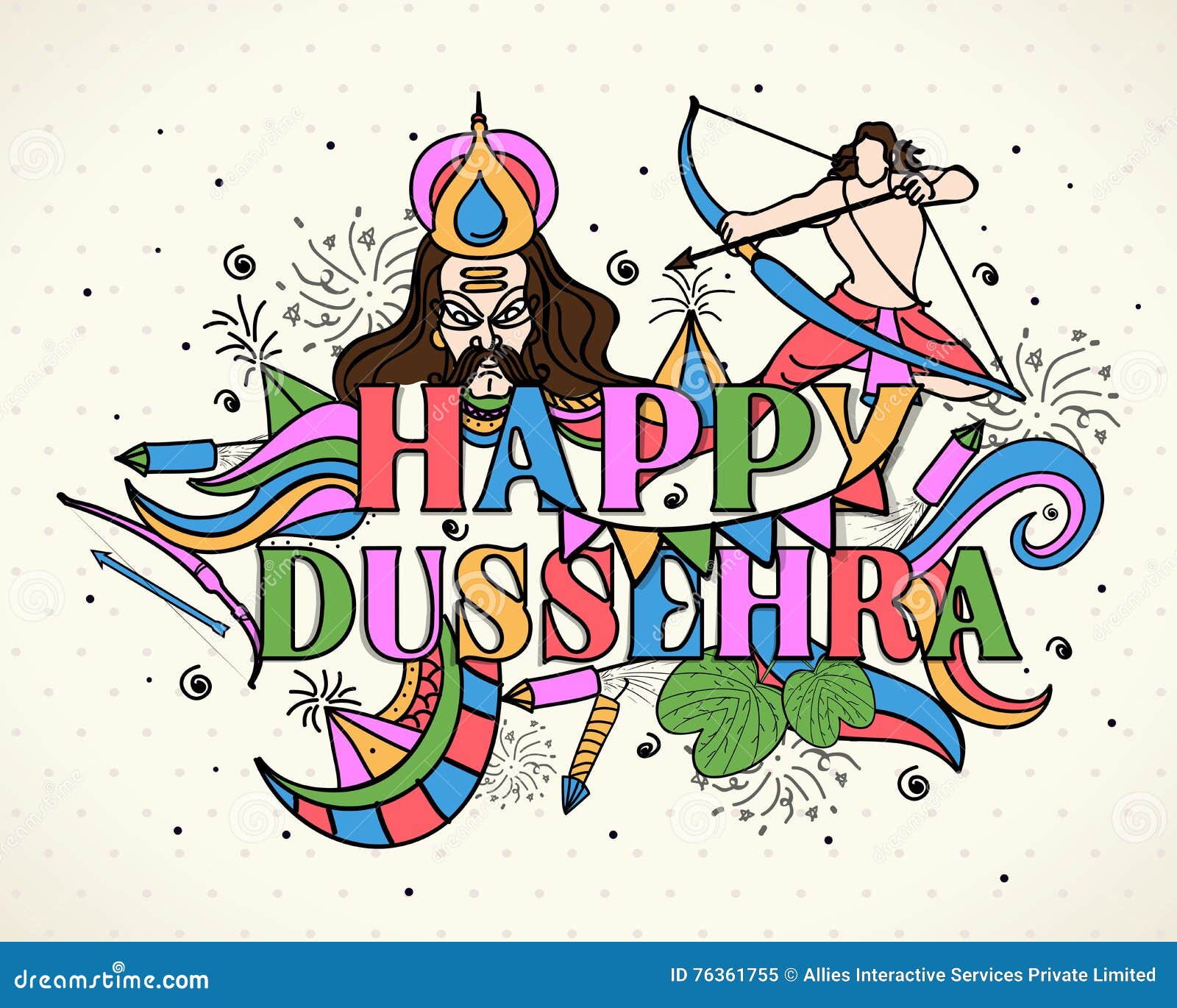 vector illustration of Happy Dussehra doodle drawing for mobile  application, Stock Vector, Vector And Low Budget Royalty Free Image. Pic.  ESY-028660423 | agefotostock
