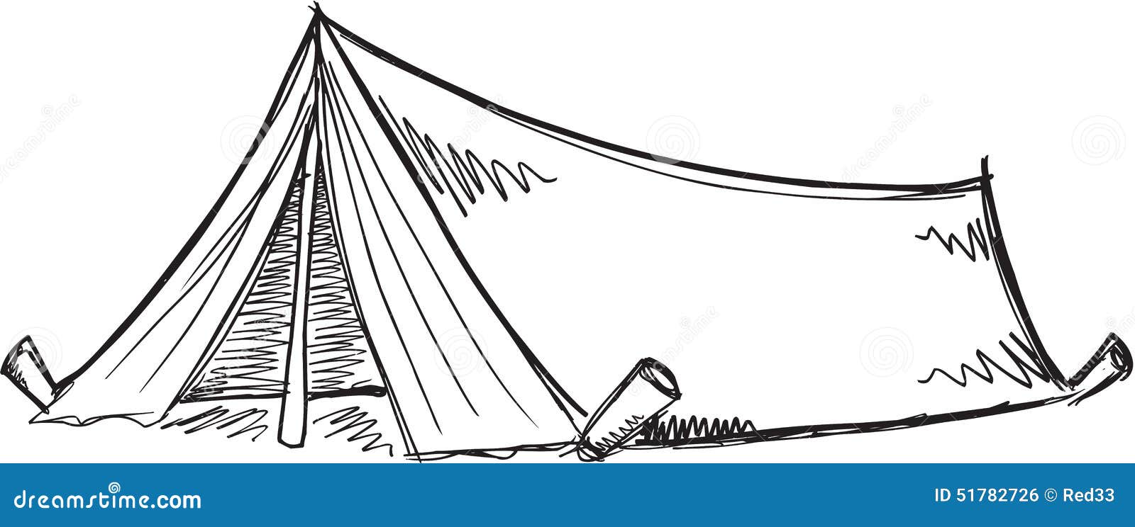 Doodle Tent Vector stock vector. Illustration of object - 51782726