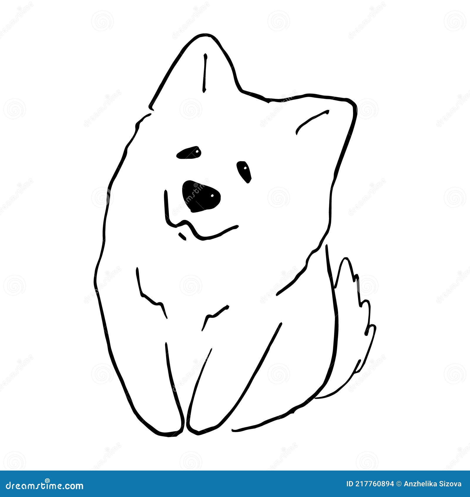 Cão desenho animado animal fofo kawaii doodle doodle página para colorir desenho  desenho