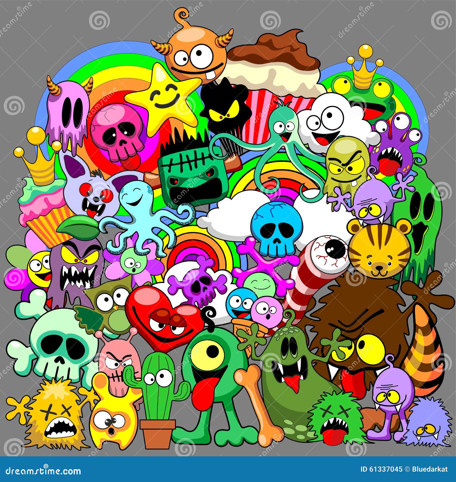 Doodles Monsters Saga Stock Vector Illustration Of Frankenstein Doodles Monsters Saga Stock Vector Illustration Of Frankenstein