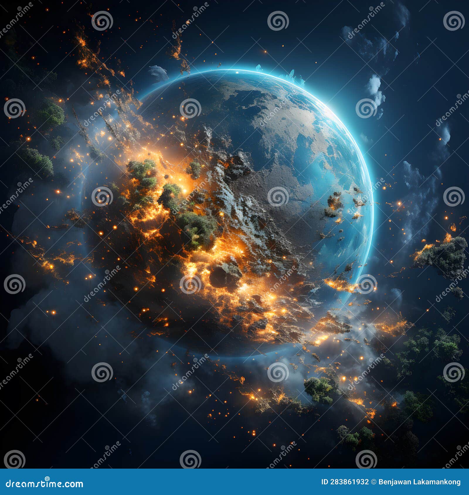 Doomsday. the End of the Planet Earth. Environmental Concept ...