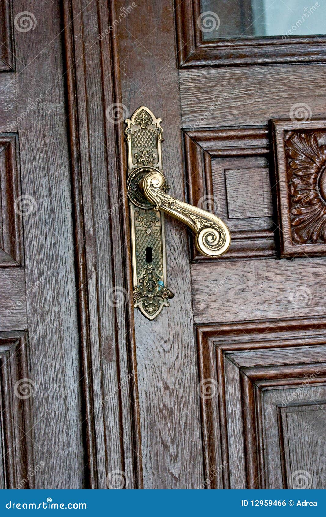 Carved metallic door knot stock photo. Image of raised - 12959466