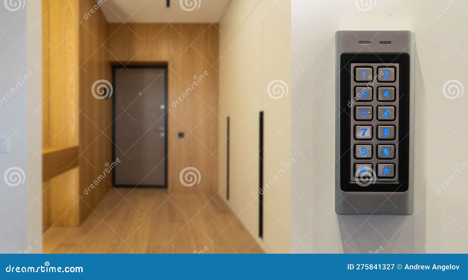 Door Access Control, Electronic Lock with Buttons in the Apartment Stock Image Image of keypad