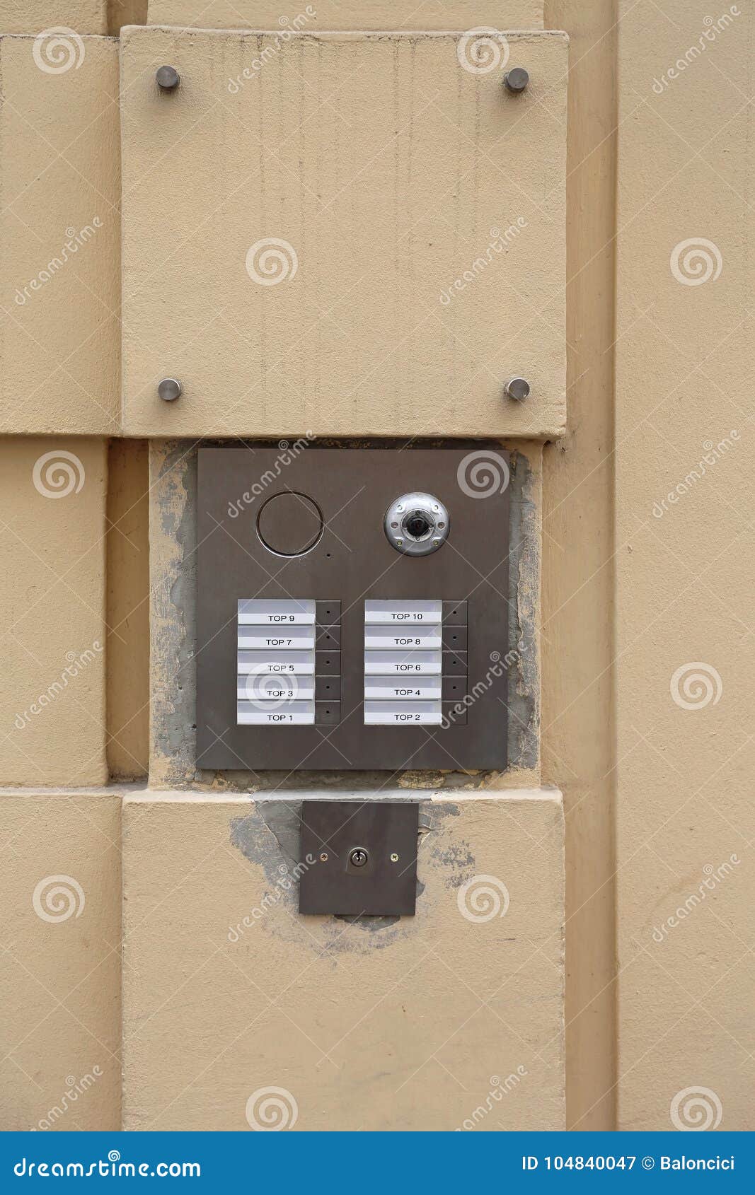 Doorbell with Camera stock image. Image of speaker, doorbell 104840047