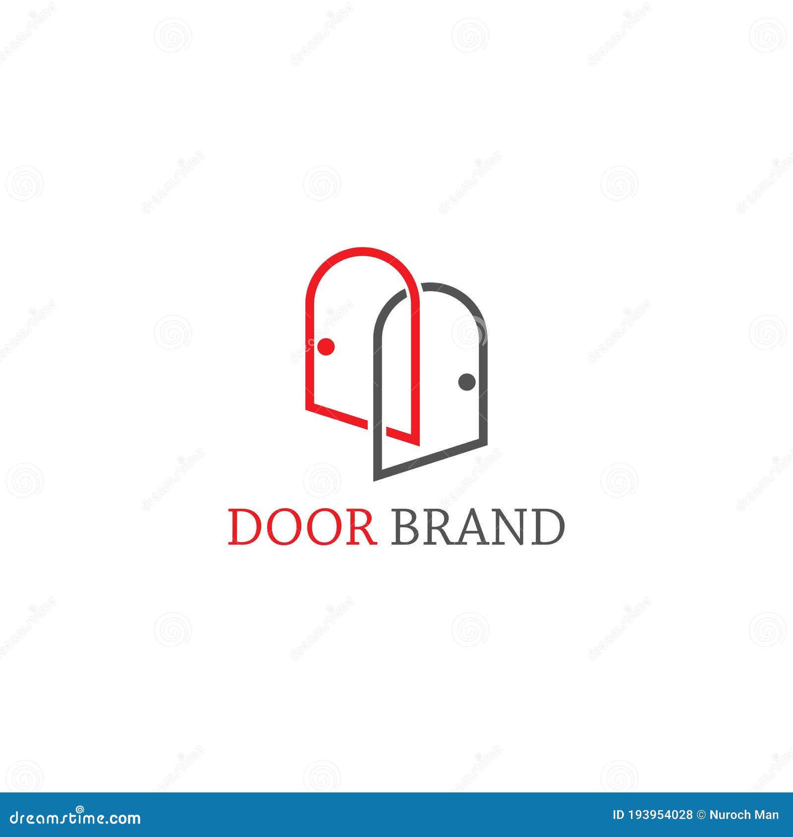 Door Brand Logo Vector Template. Stock Vector Illustration of concept