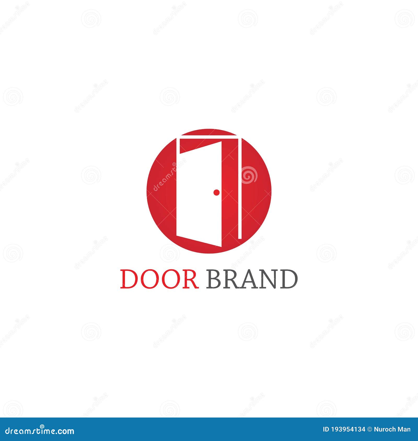 Door Brand Logo Vector Template. Stock Vector Illustration of