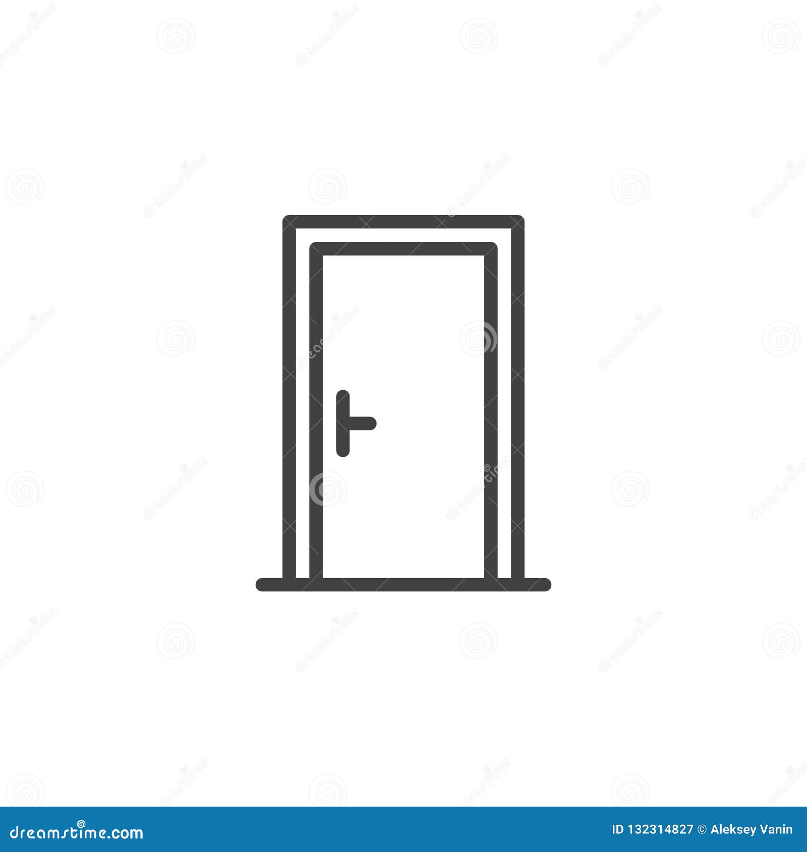 Door Front Outline Icon Stock Vector Illustration Of Room 132314827