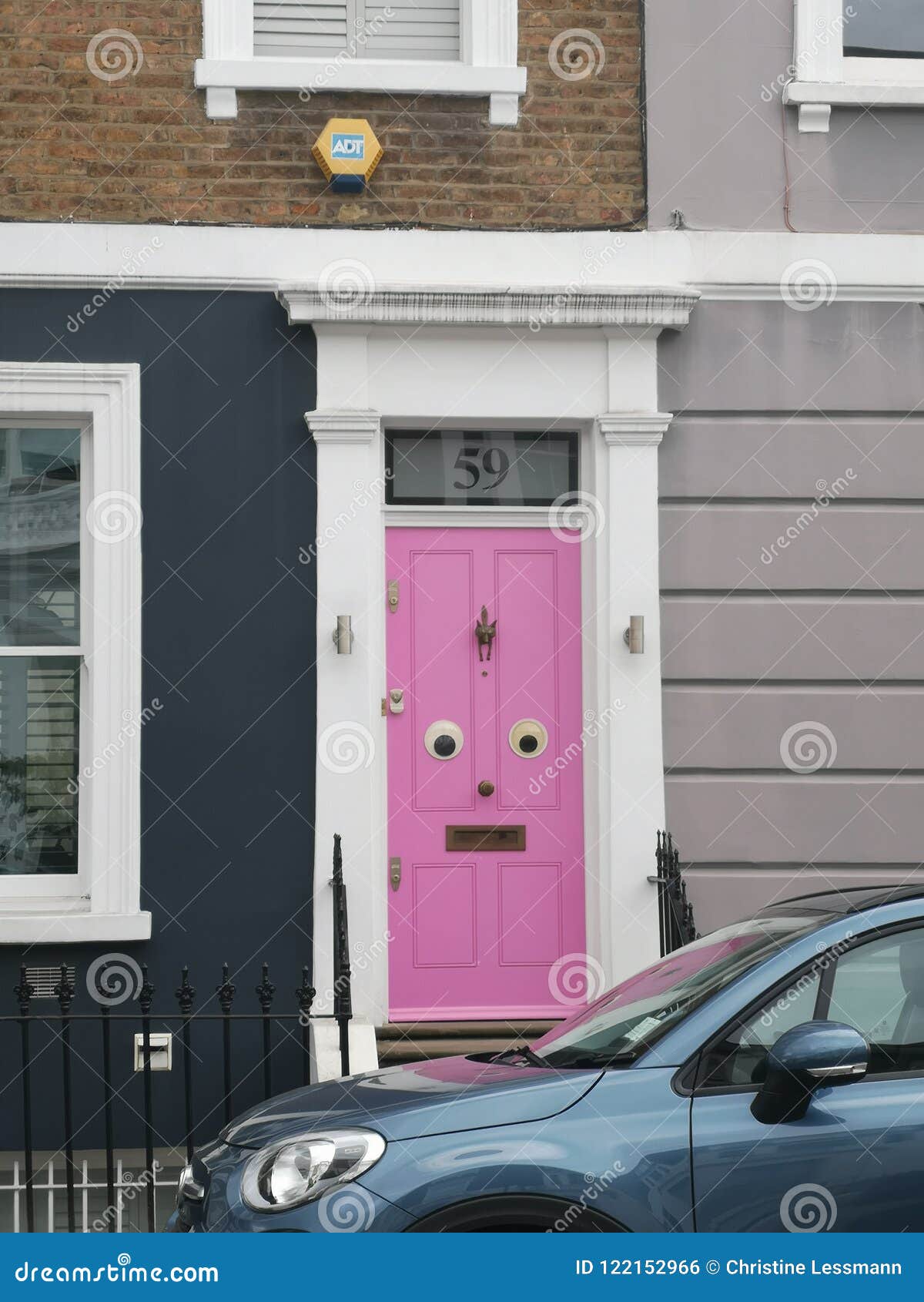 Door with googly eyes editorial photo. Image of eyes 122152966