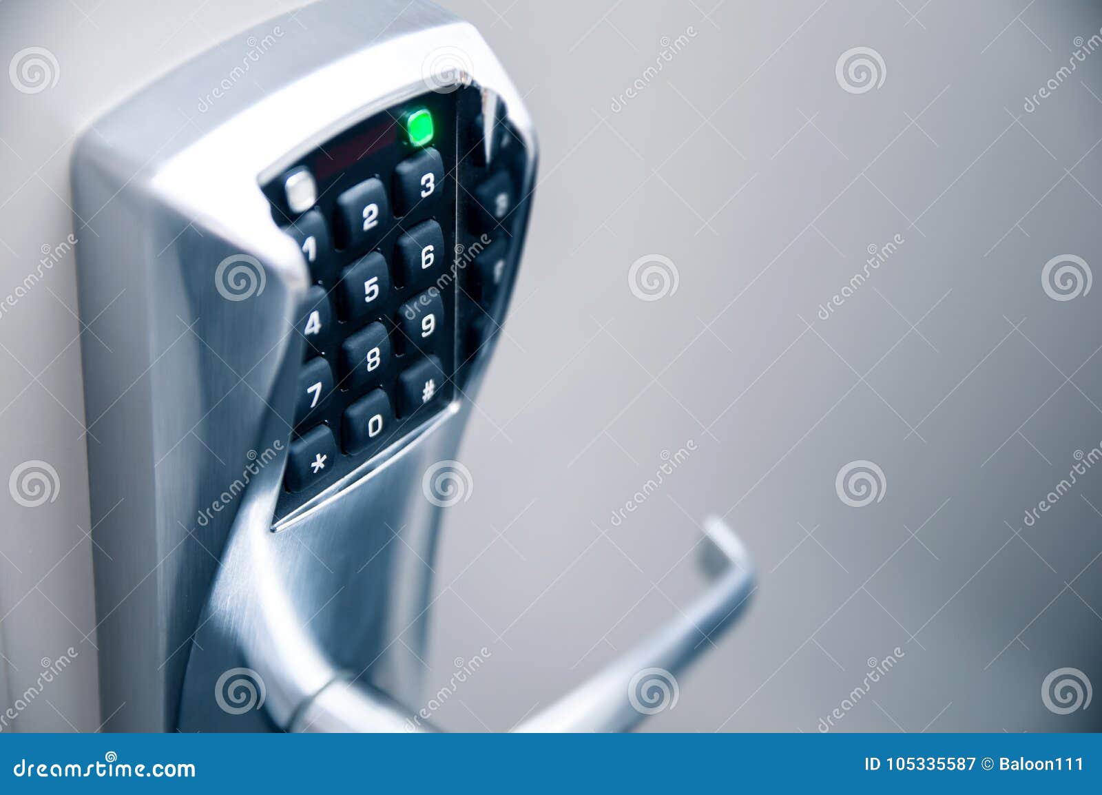 door handle with electronic lock