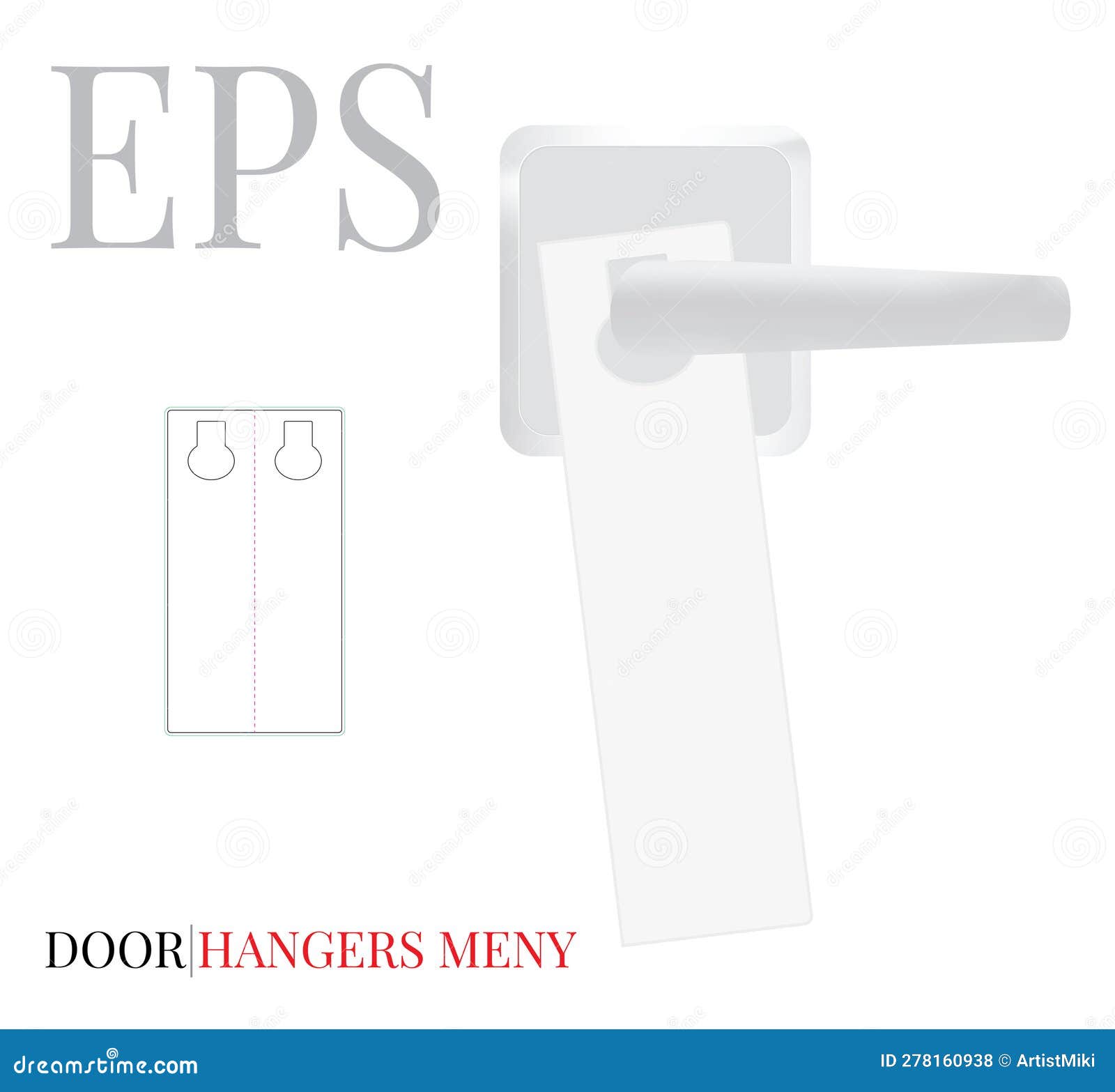 Door Hanger, Die Cut Template Stock Vector Illustration of hanger