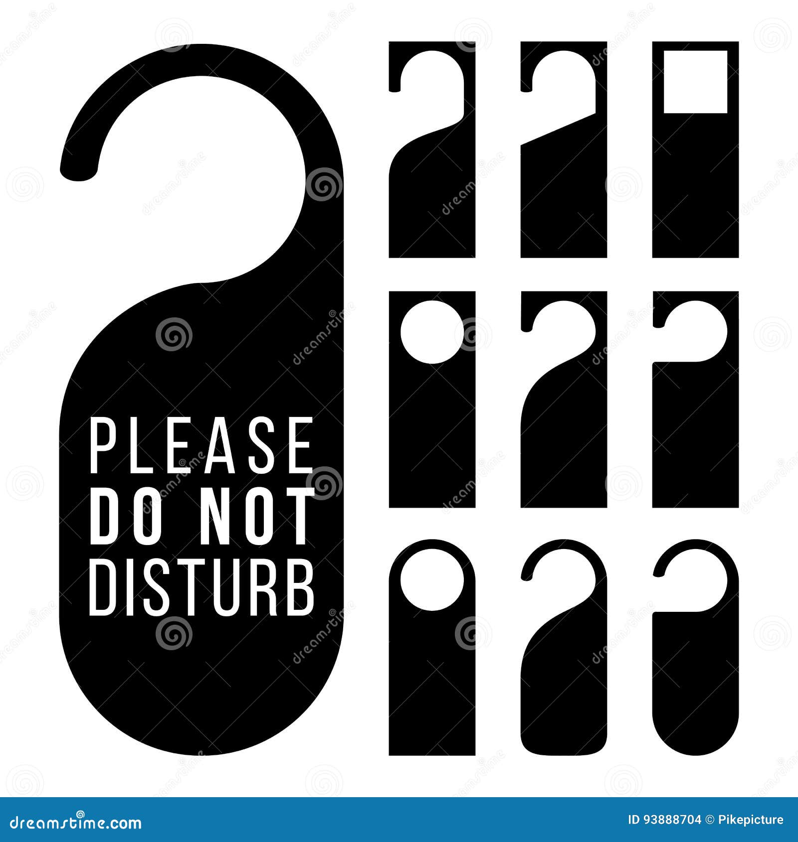 Hotel Hanger Sign Door Knob Do Not Disturb Do Not Disturb Sign