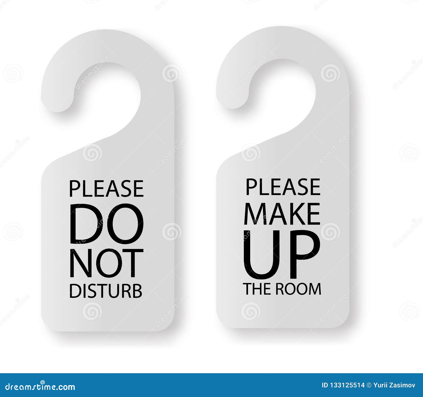 Polar Bear Do Not Disturb Plastic Door Knob Hanger Warning Room Sign 