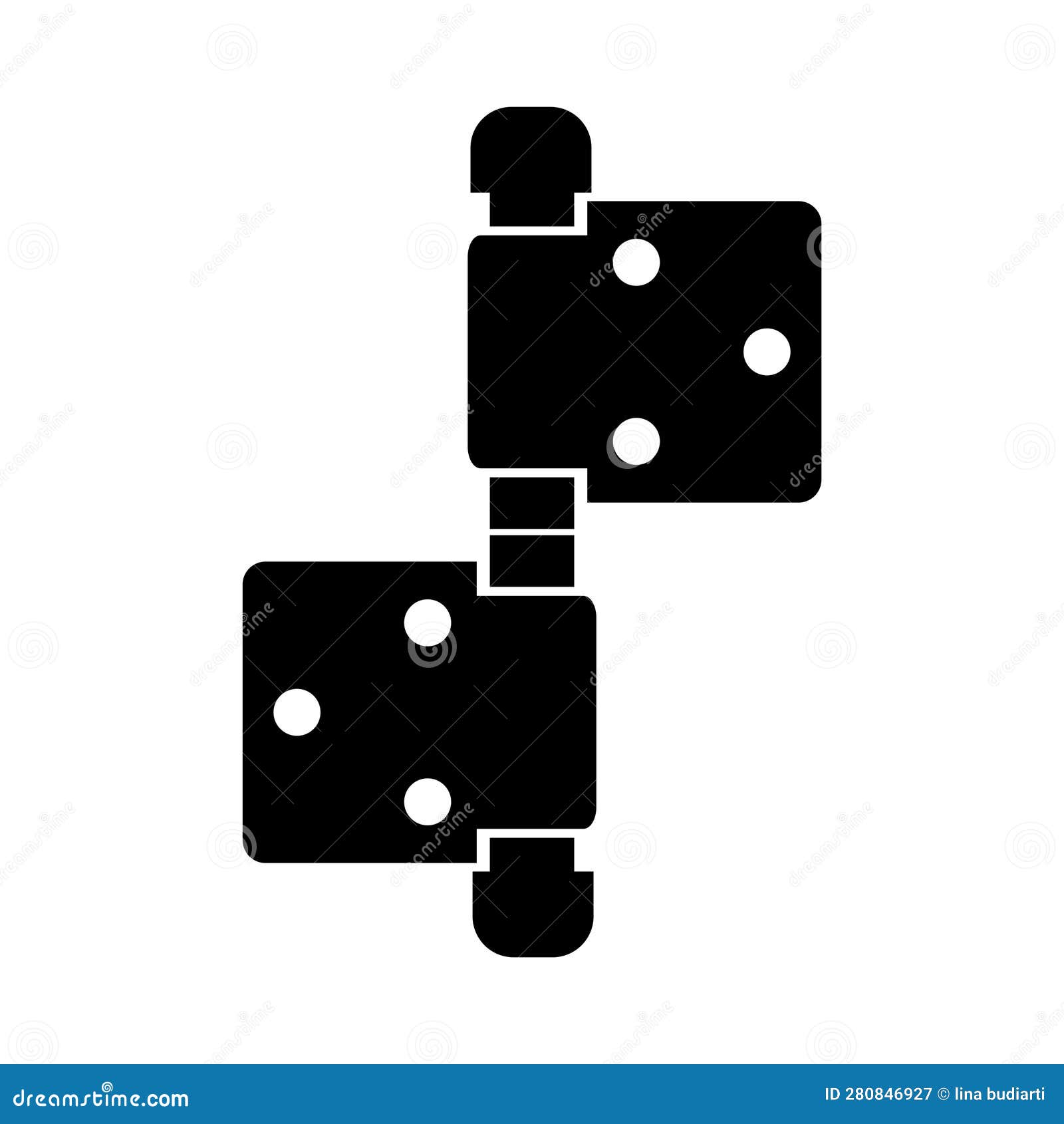 Door hinge icon stock vector. Illustration of brass 280846927