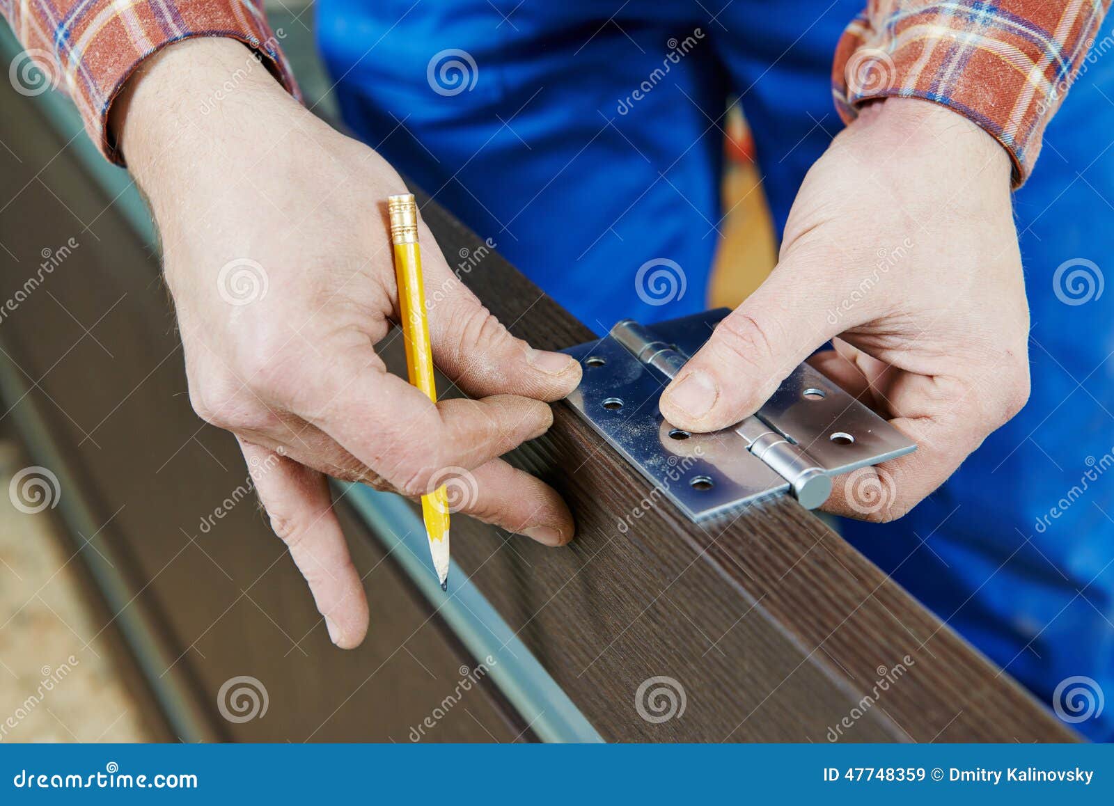 Door hinge installation stock image. Image of home, adult 47748359