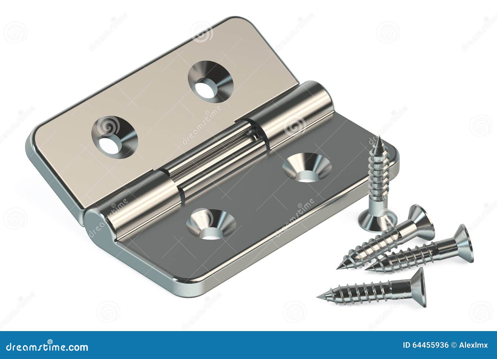 Door hinge with screws stock illustration. Illustration of screws