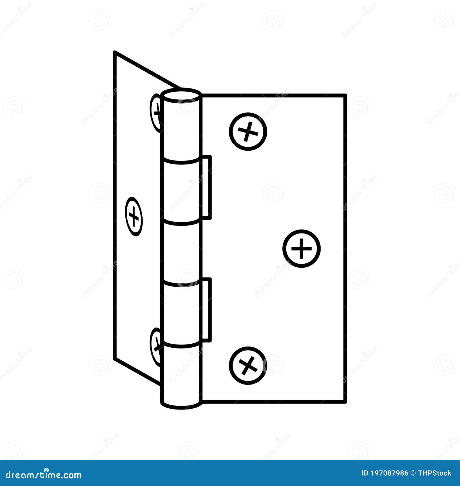 Door Hinge Vector stock vector. Illustration of simple 197087986