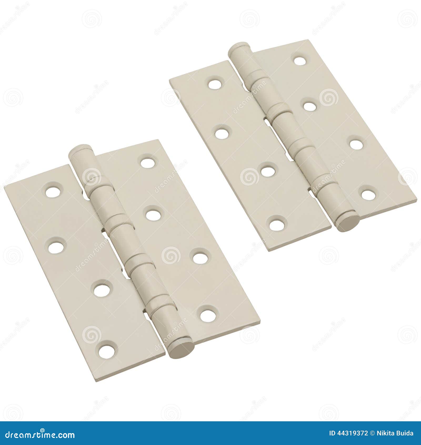 Door hinges on white stock photo. Image of form, household 44319372