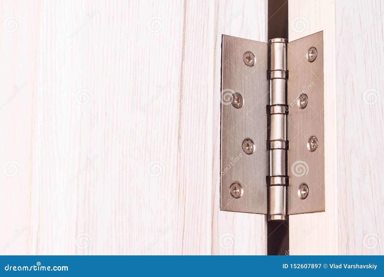 Door Hinges. Hinges for Wooden Doors in the Interior Stock Image