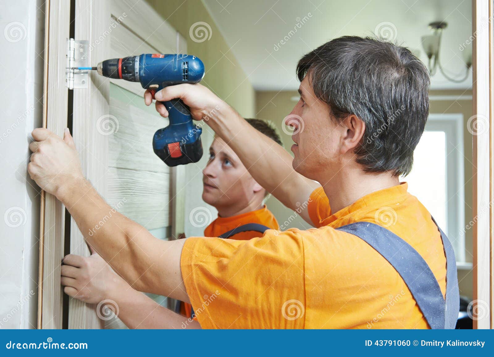 door installation workers