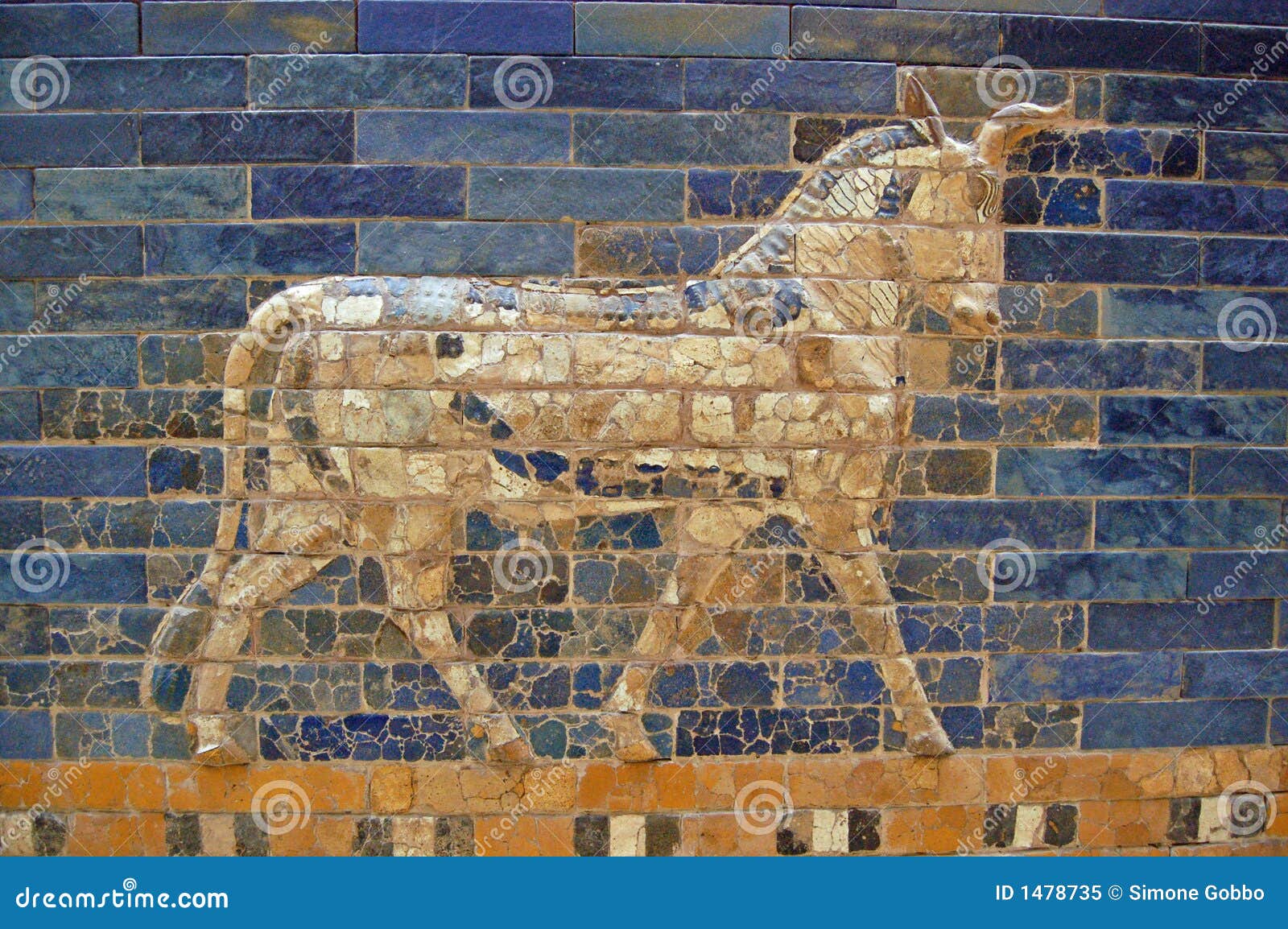 Door of Ishtar editorial image. Image of sculpture, blue 1478735