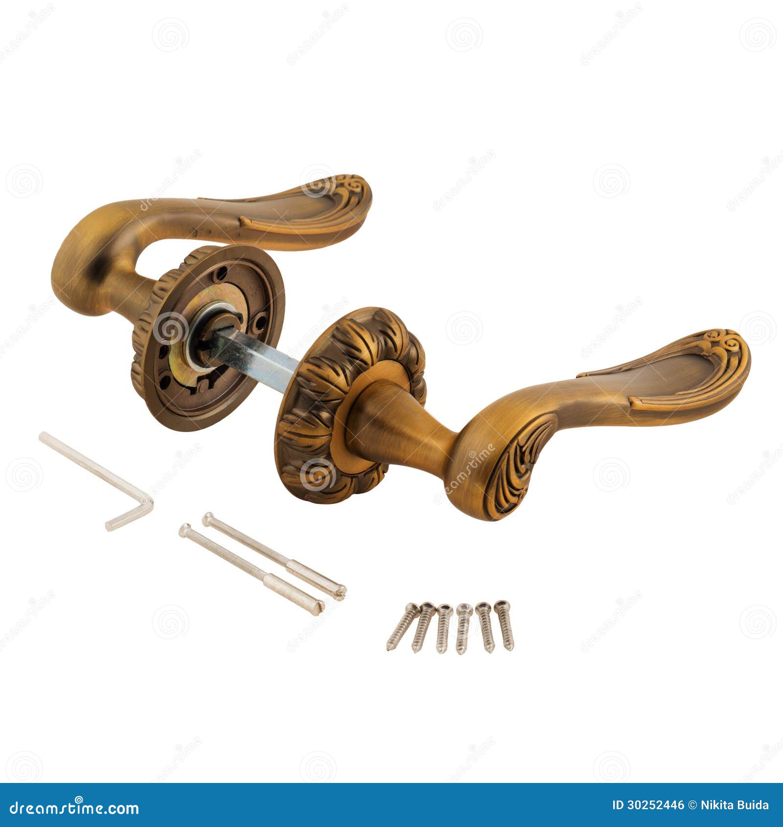 Door Knob Assembly on White Background Stock Photo Image of cutout