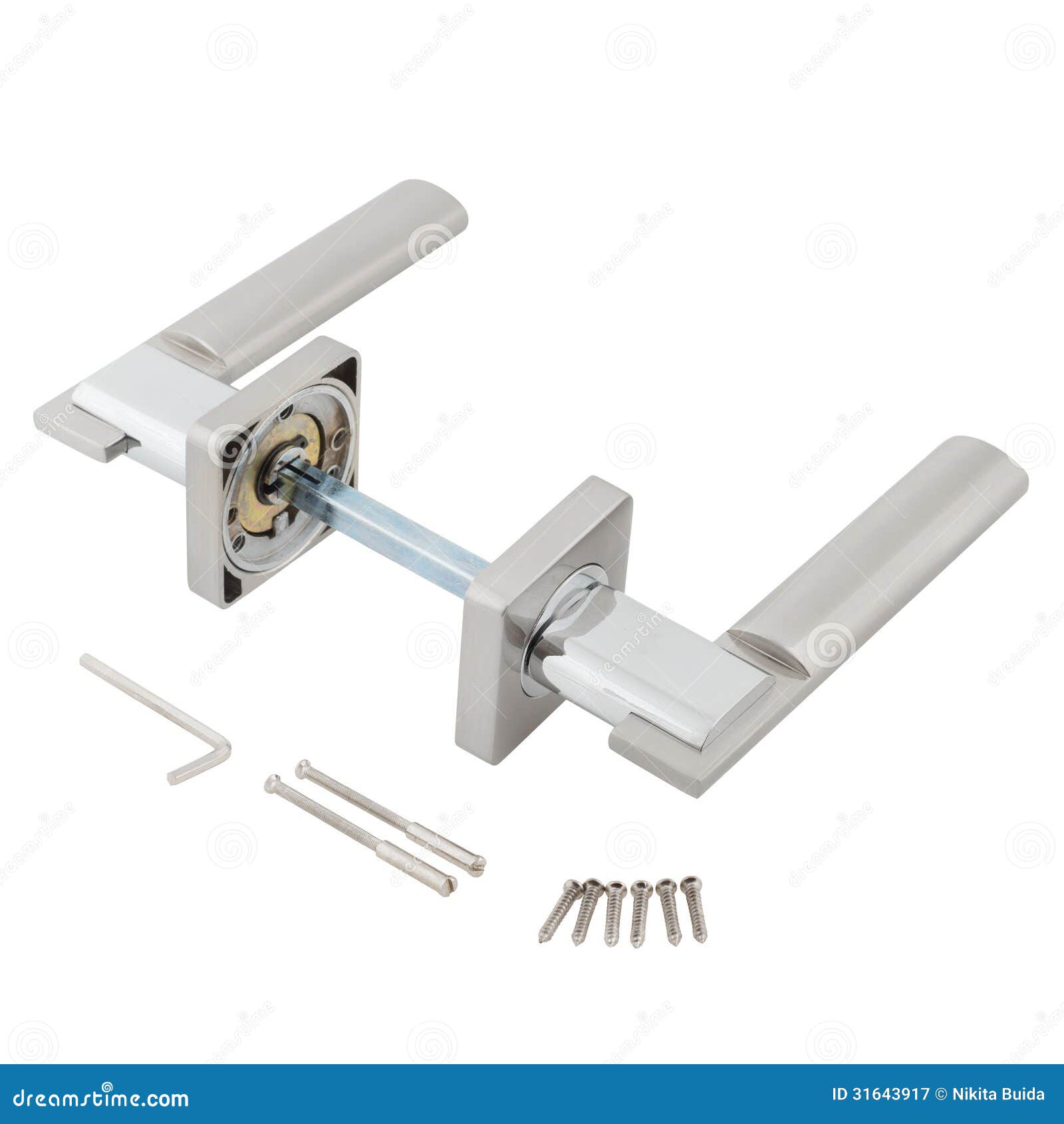 Door Knob Assembly on White Background Stock Image Image of access