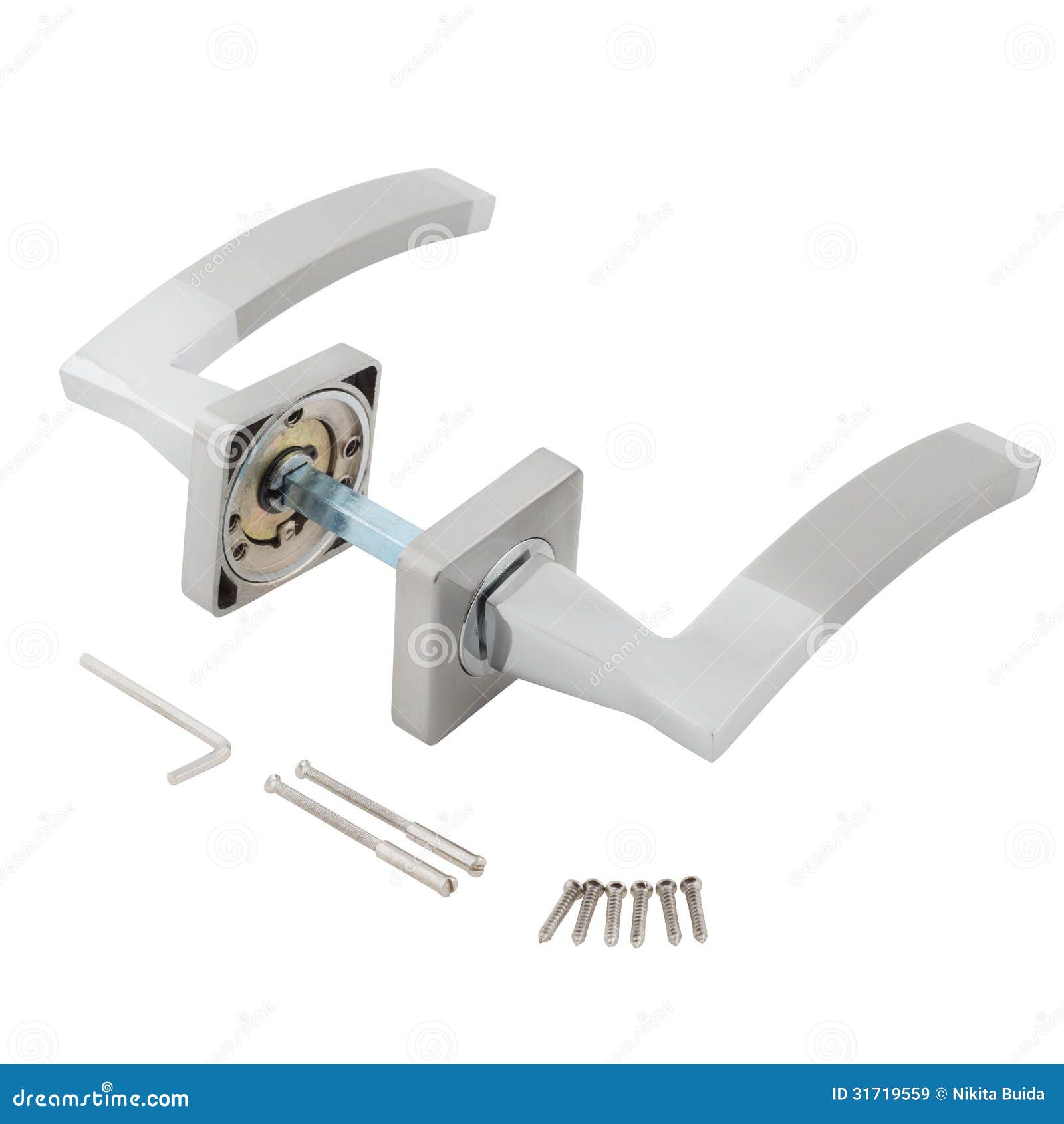 Door Knob Assembly on White Background Stock Image Image of hardware