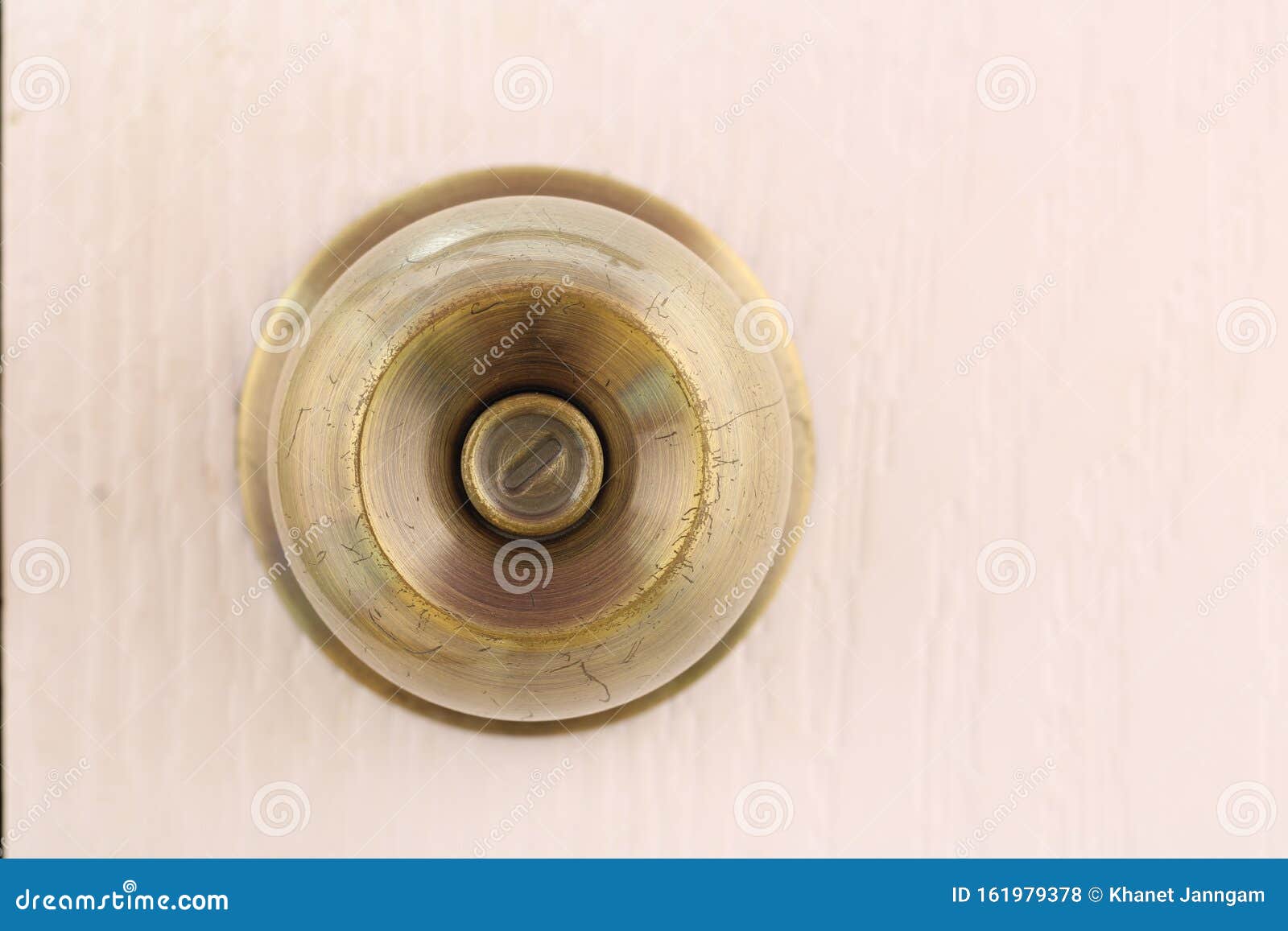 Door knobs on white doors stock photo. Image of brown 161979378