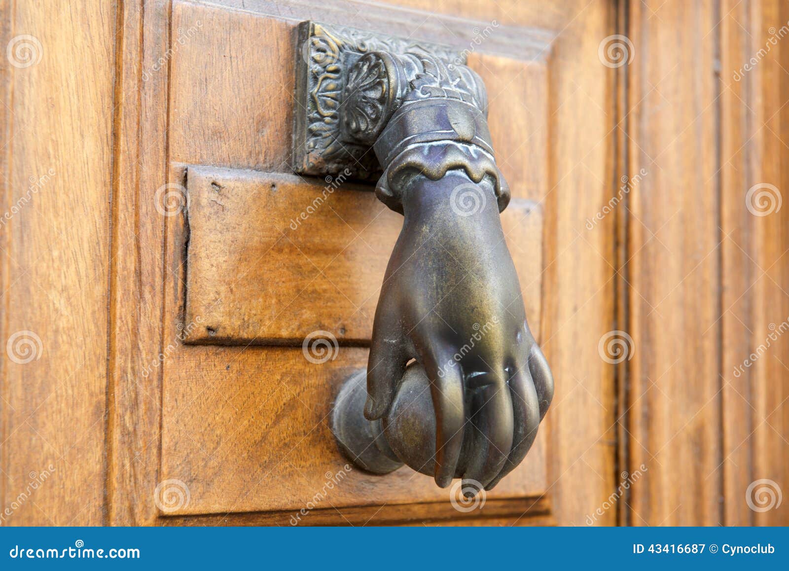 Door knocker stock image. Image of decoration, detail 43416687